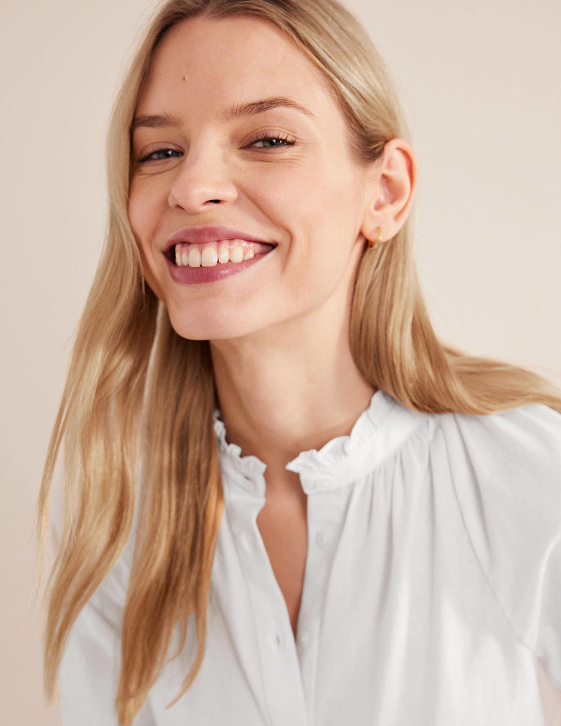Everyday Cotton Popover Shirt-White-2