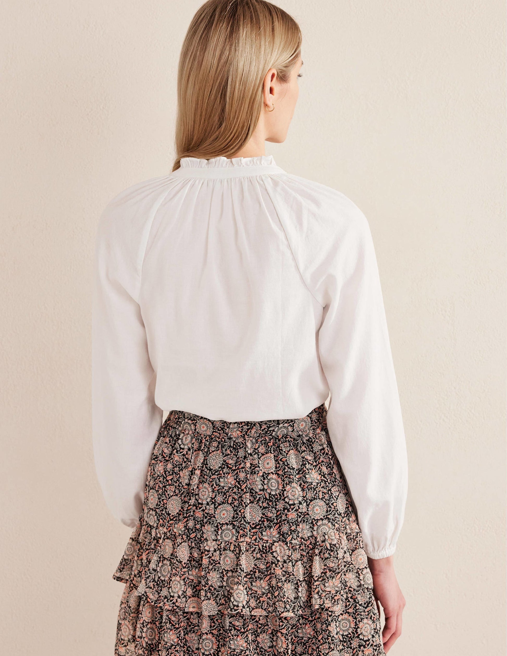 Everyday Cotton Popover Shirt-White-3