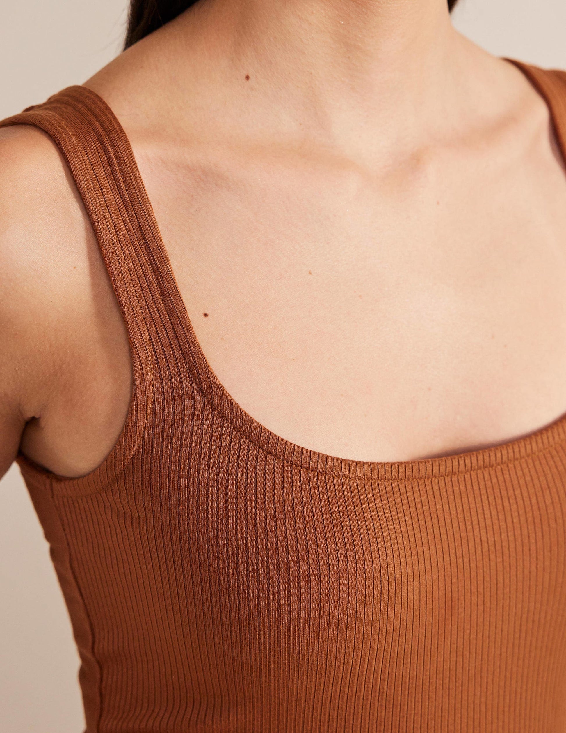 Soft Ribbed Vest-Pumpkin-2