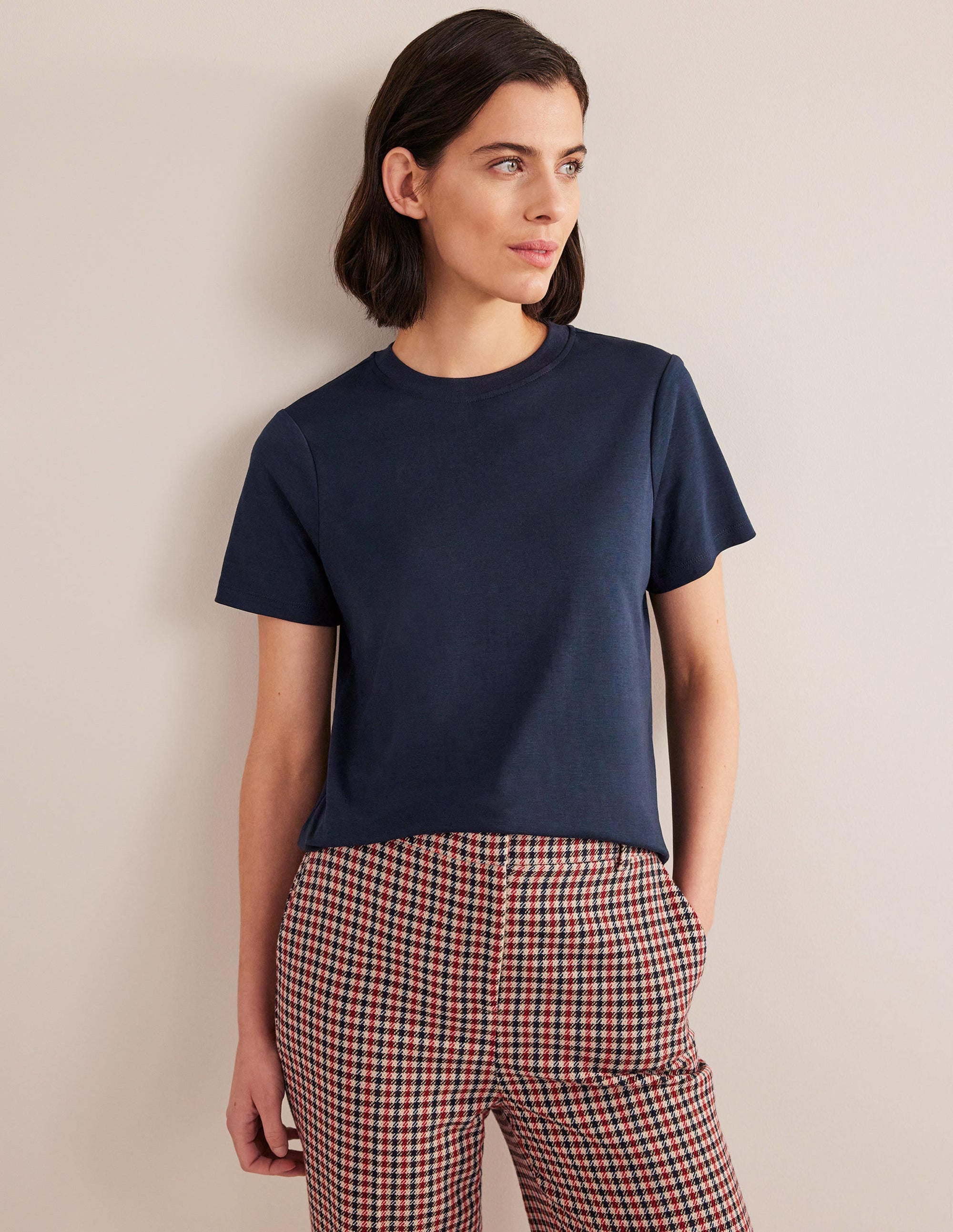Perfect Cotton T-Shirt-Navy - Image 1