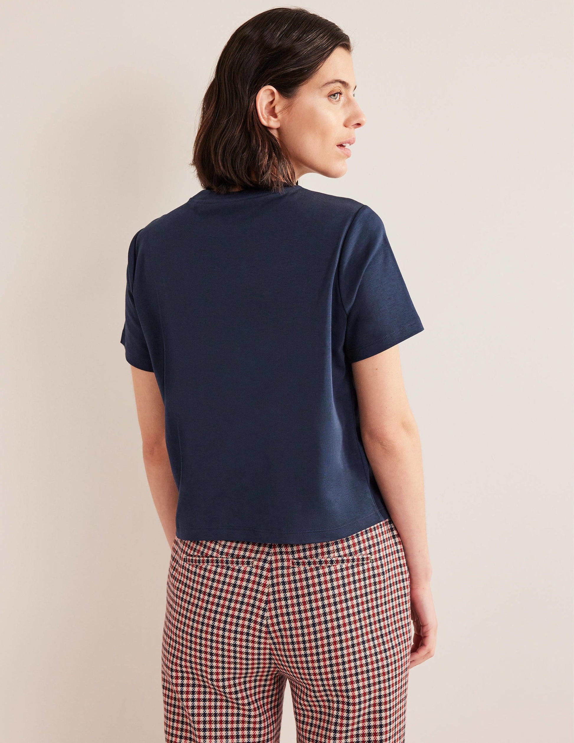 Perfect Cotton T-Shirt-Navy-3