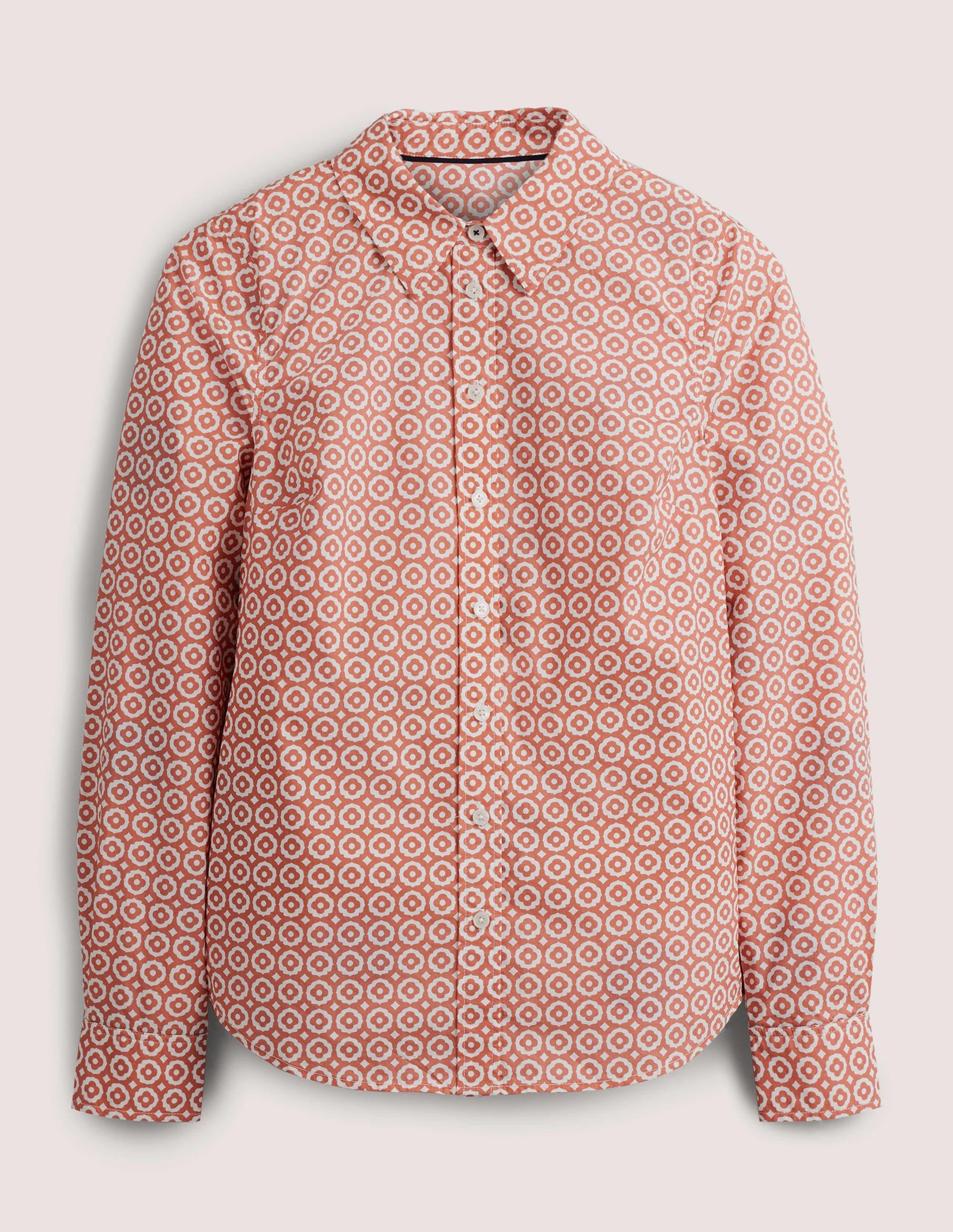 Straight Cotton Shirt-Faded Rose, Diamond Pop - Image 5