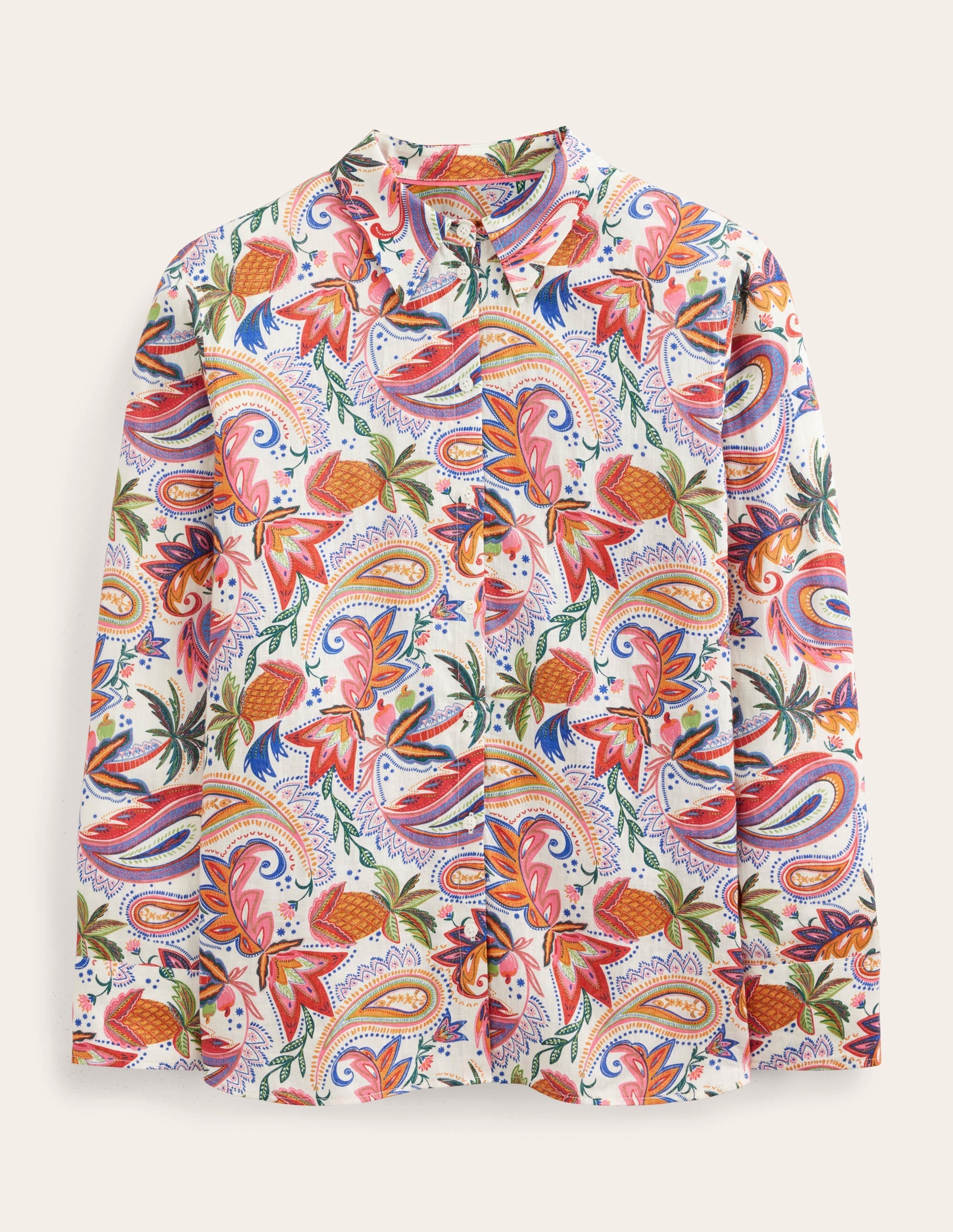 New Linen Shirt-Multi, Paradise Paisley - Image 5