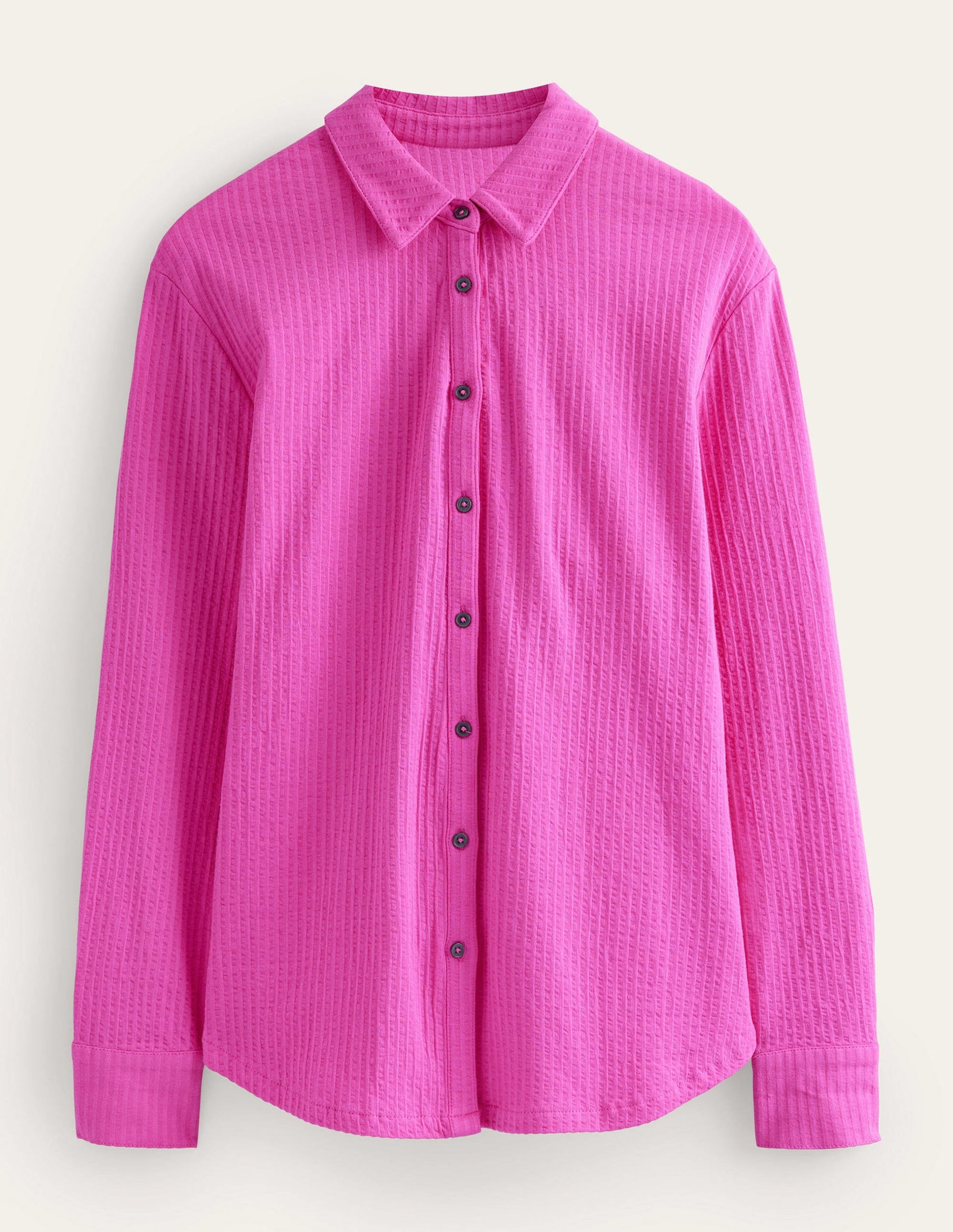 Textured Jersey Shirt-Rose Violet-5