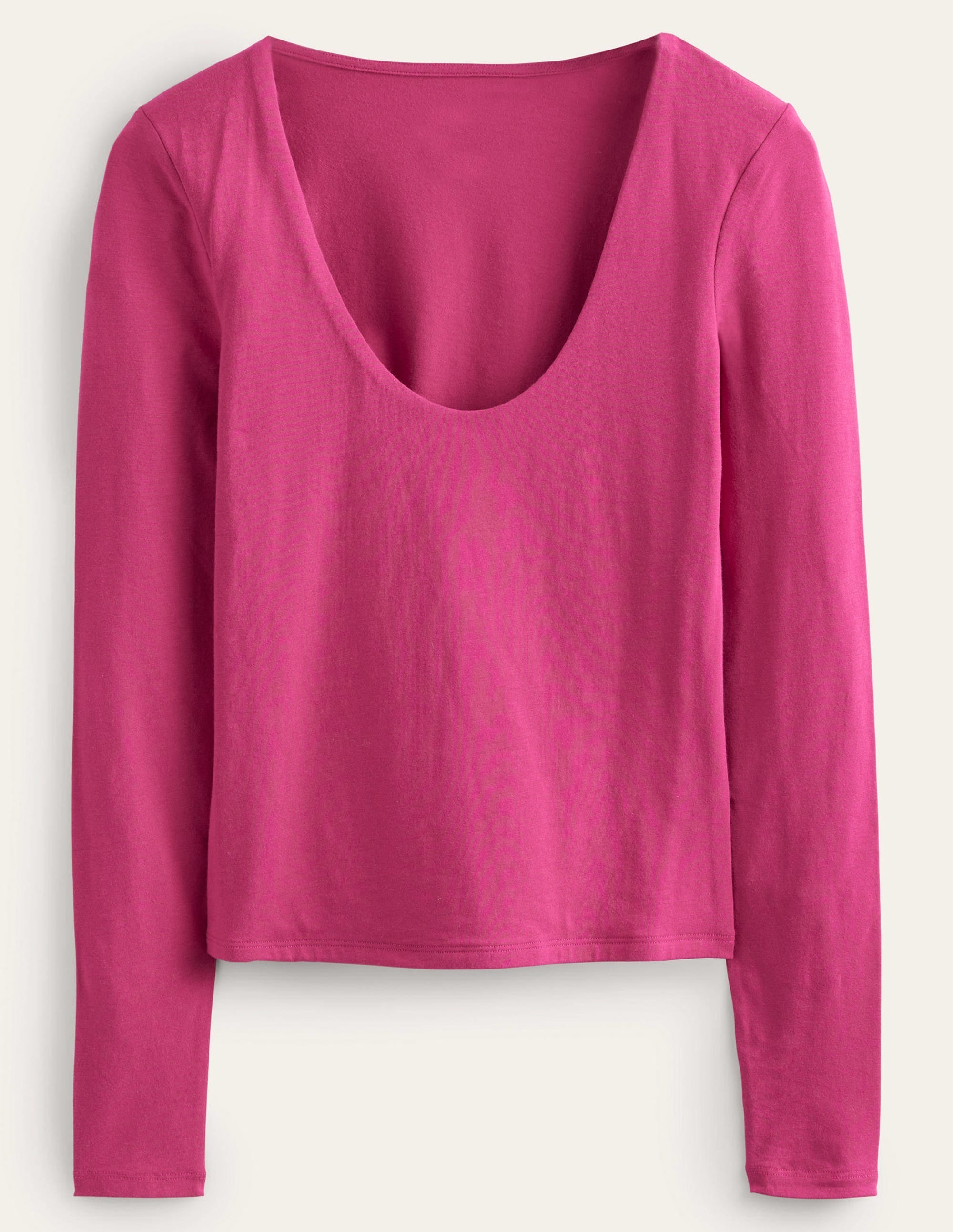 Double Layer Scoop Neck Top-Ruby - Image 5