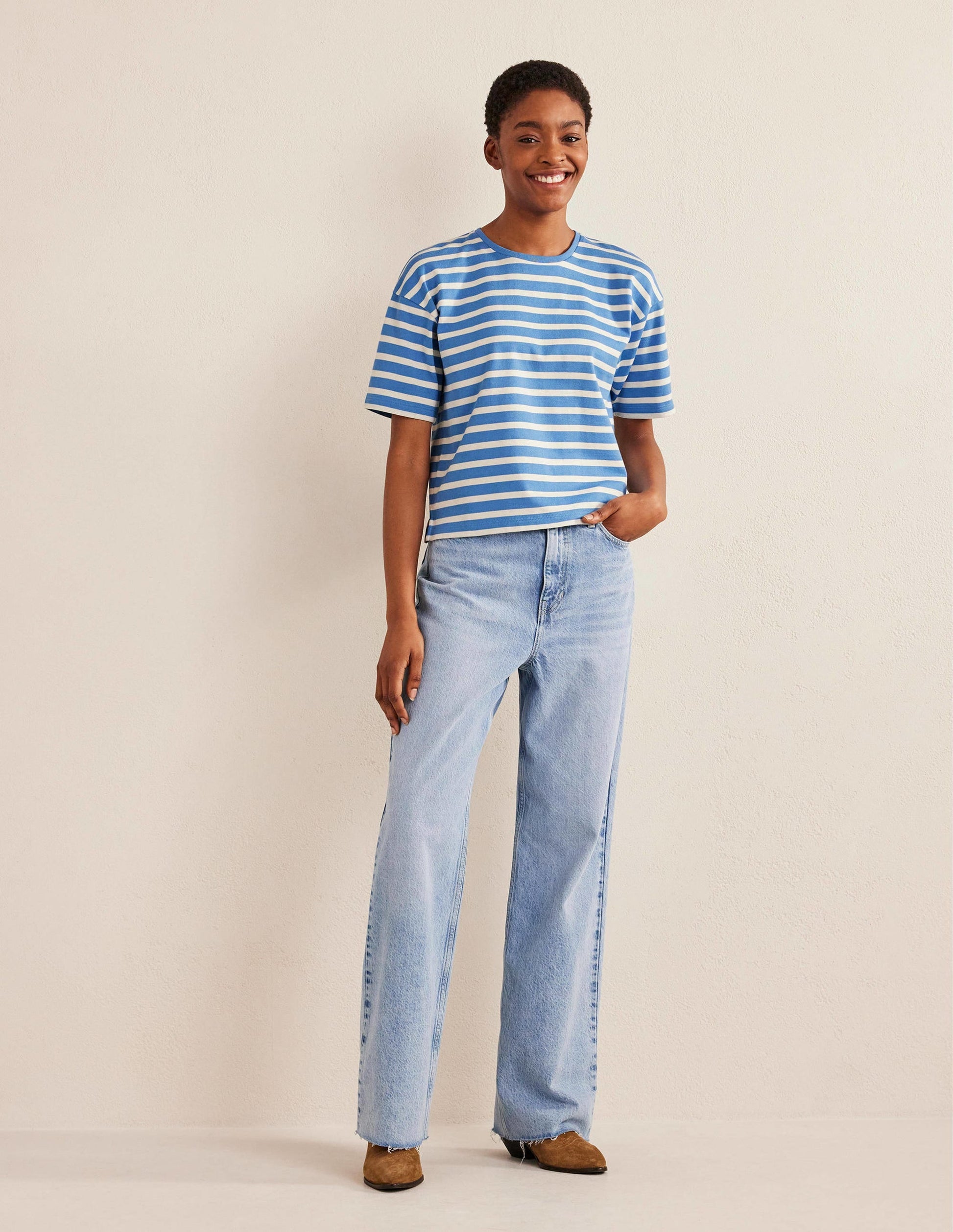 Heavyweight Breton T-Shirt-Porcelain Blue/Ivory Stripe-4