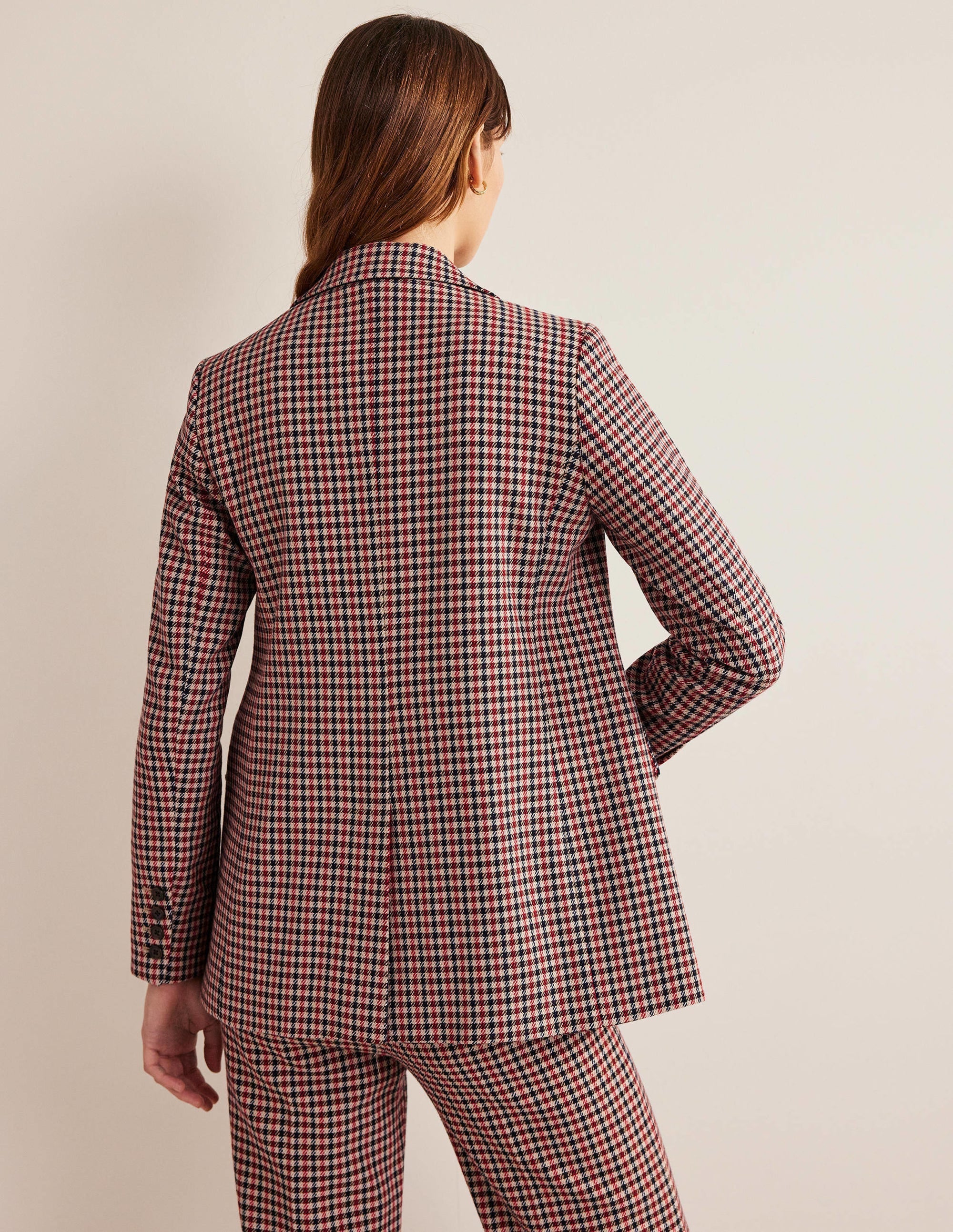 Bloomsbury Interest Blazer-Red, Navy, Camel Check - Image 3