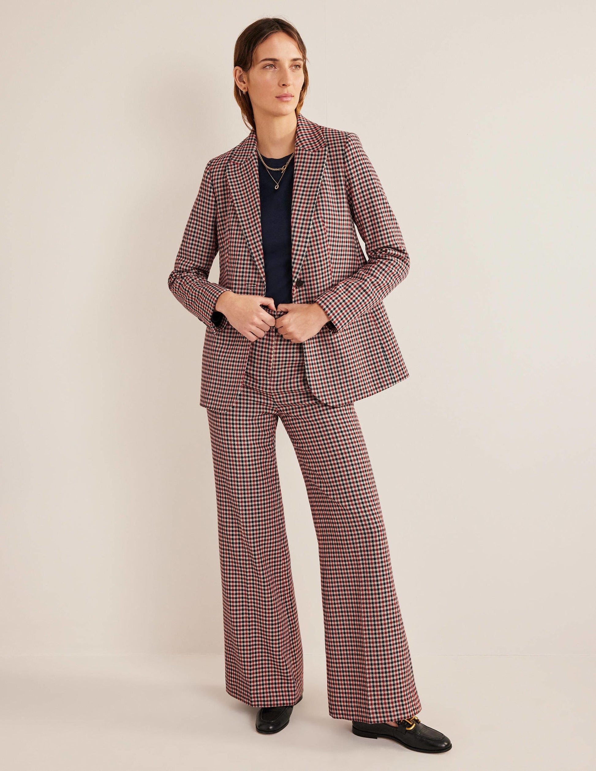Bloomsbury Interest Blazer-Red, Navy, Camel Check-4