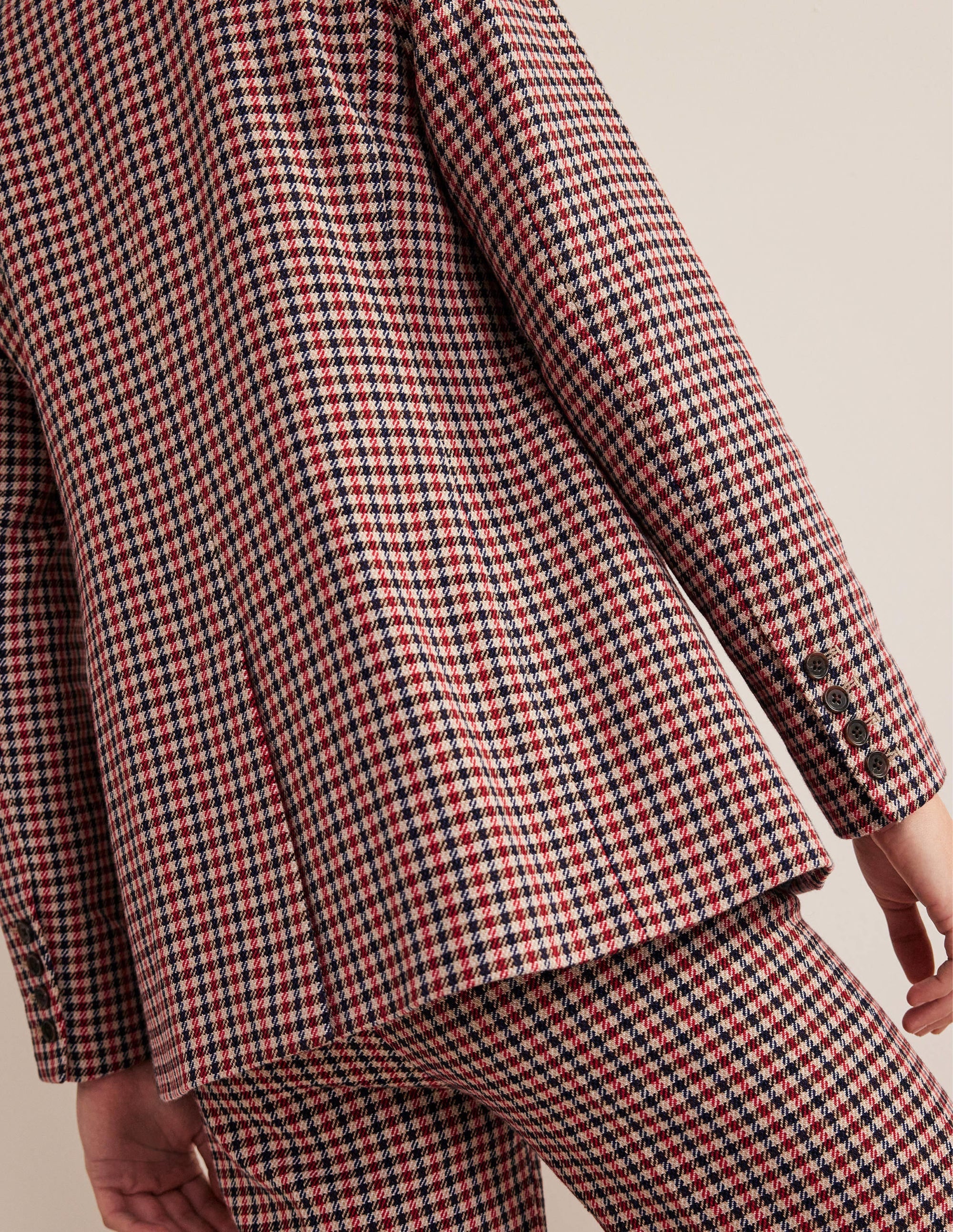 Bloomsbury Interest Blazer-Red, Navy, Camel Check - Image 5
