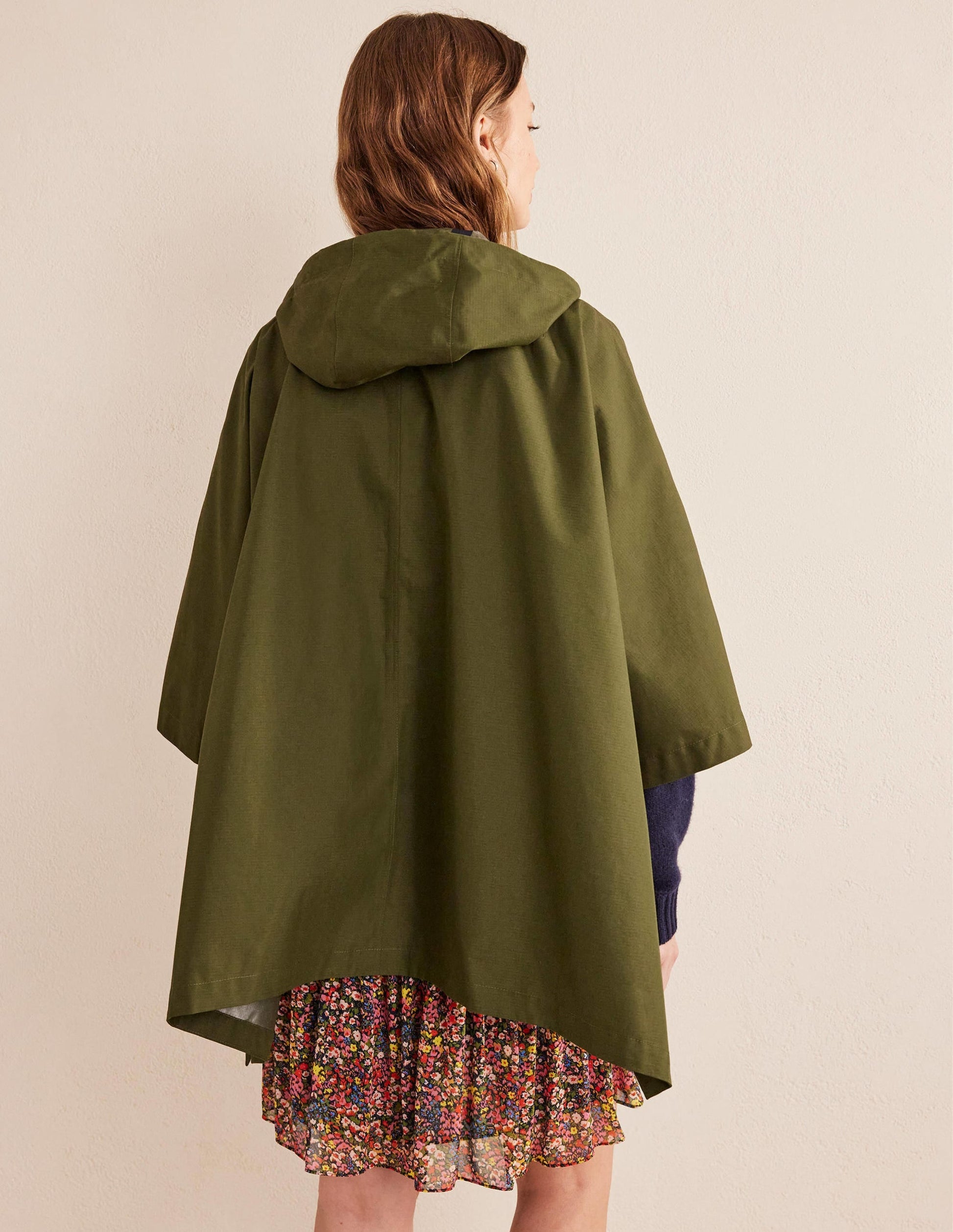 Waterproof Cape Jacket-Khaki-3