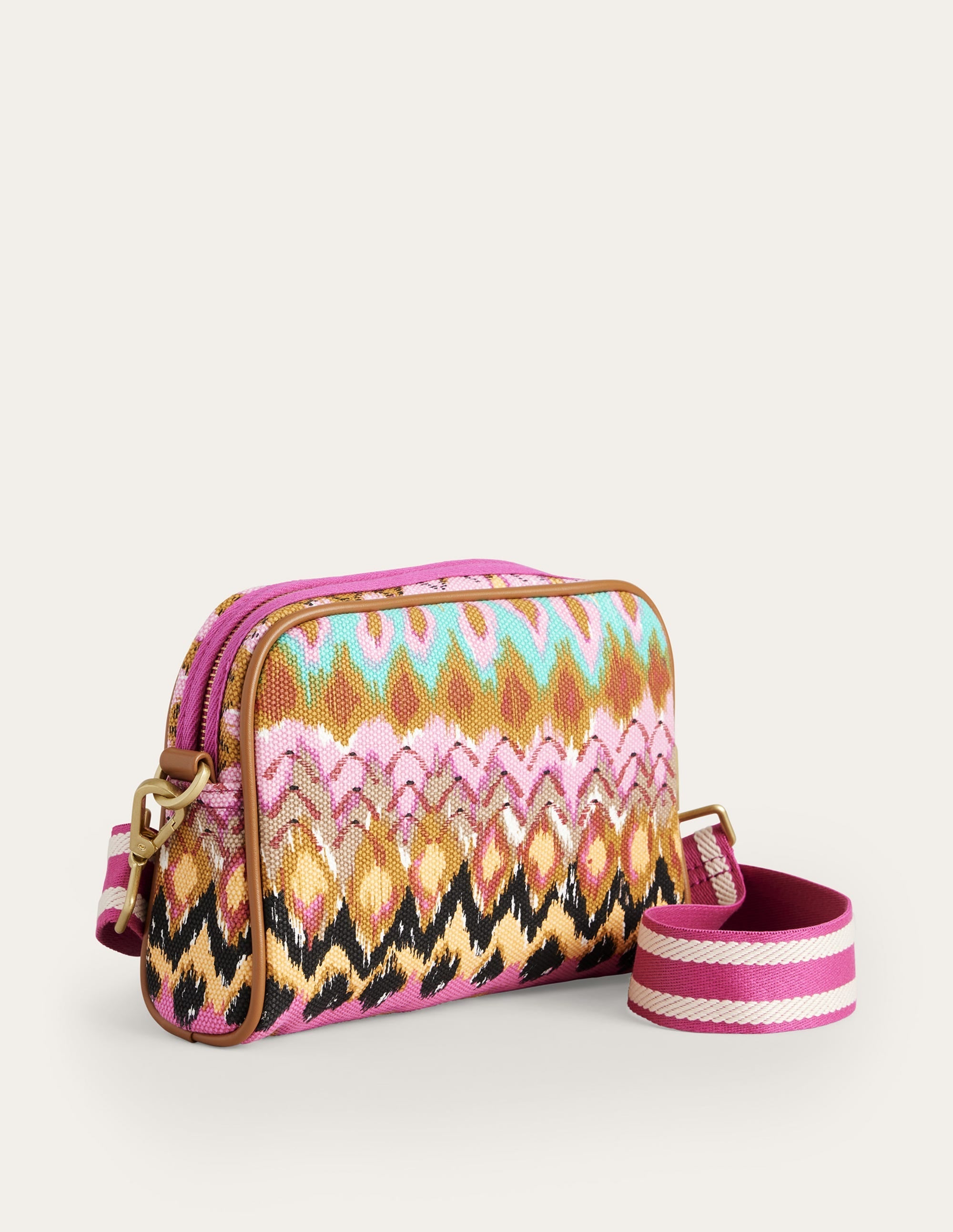 Canvas Cross-Body Bag-Multi, Ikat - Image 2