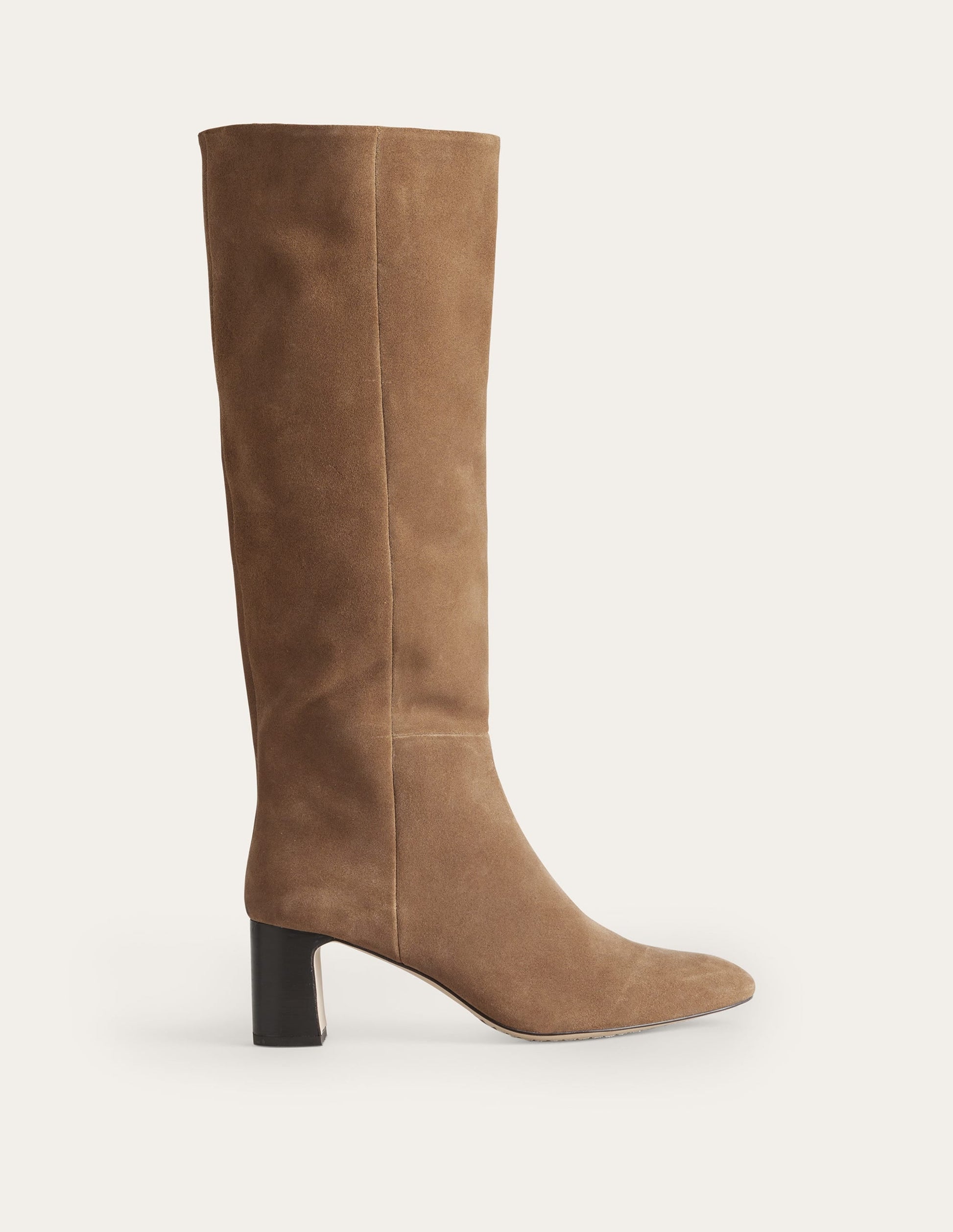 Erica Knee High Leather Boots-Golden Brown Cow Suede-1