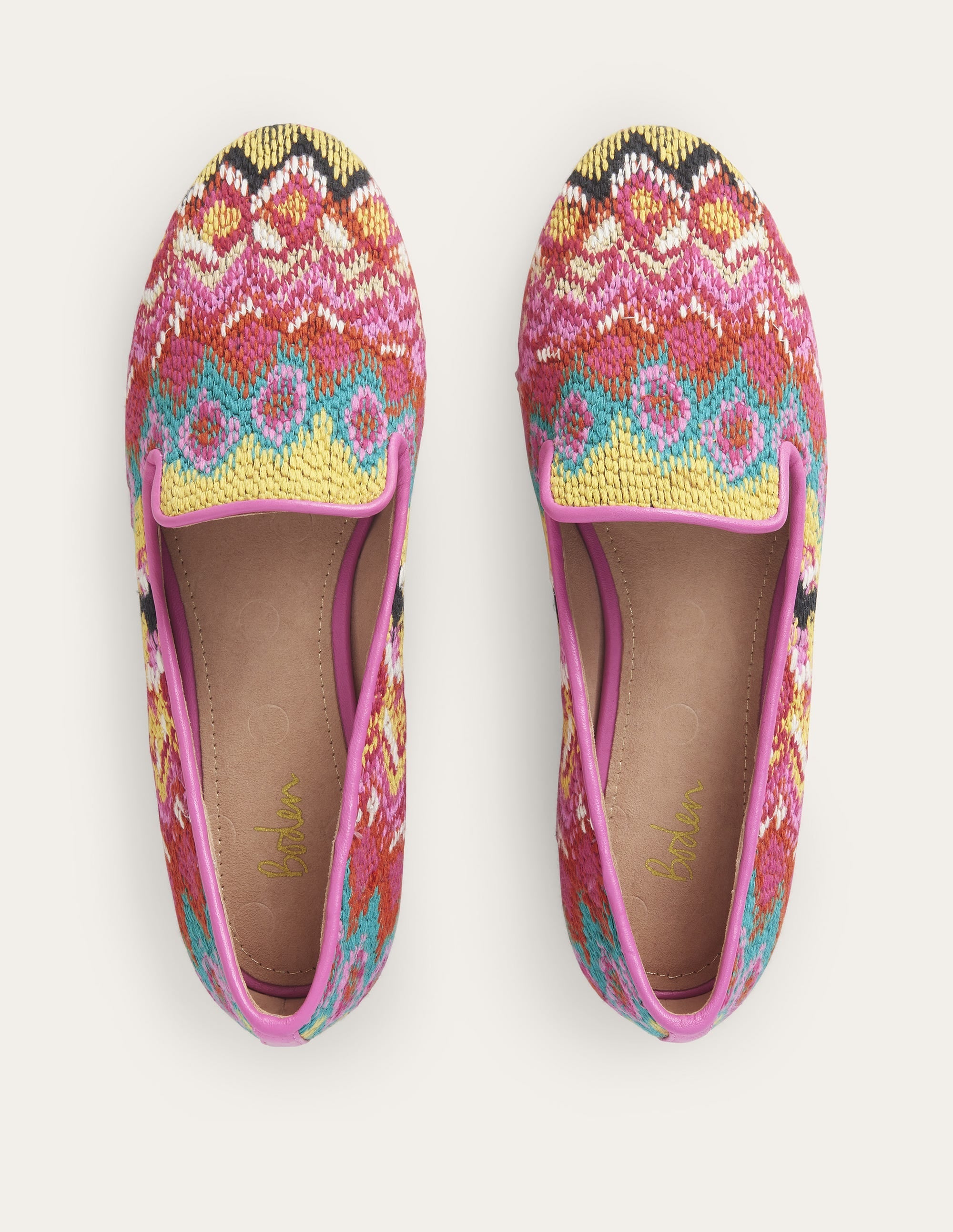 Tapestry Embroidered Loafers-Multi, Textured Ikat - Image 4