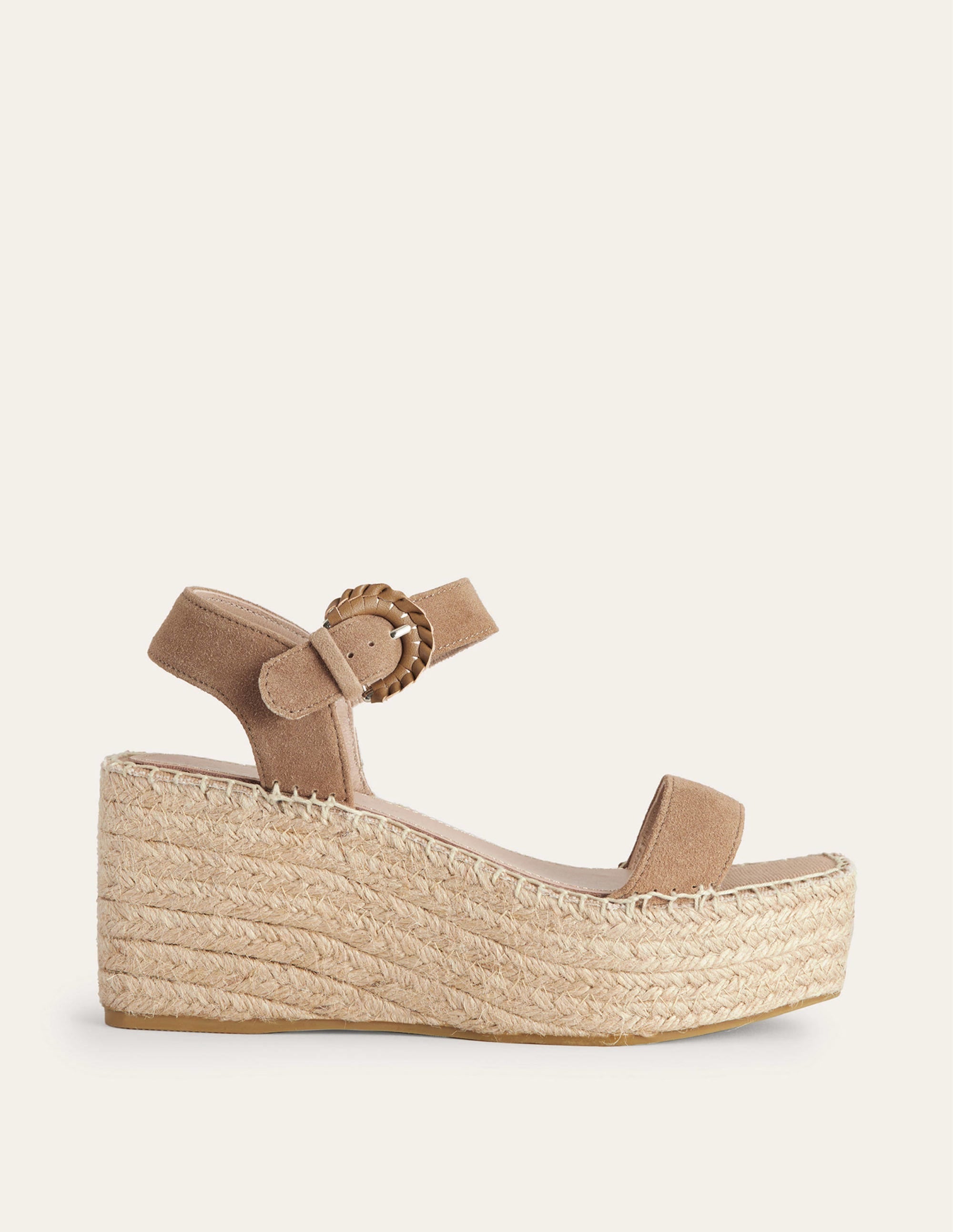 Espadrille Wedges-Acorn Suede - Image 1