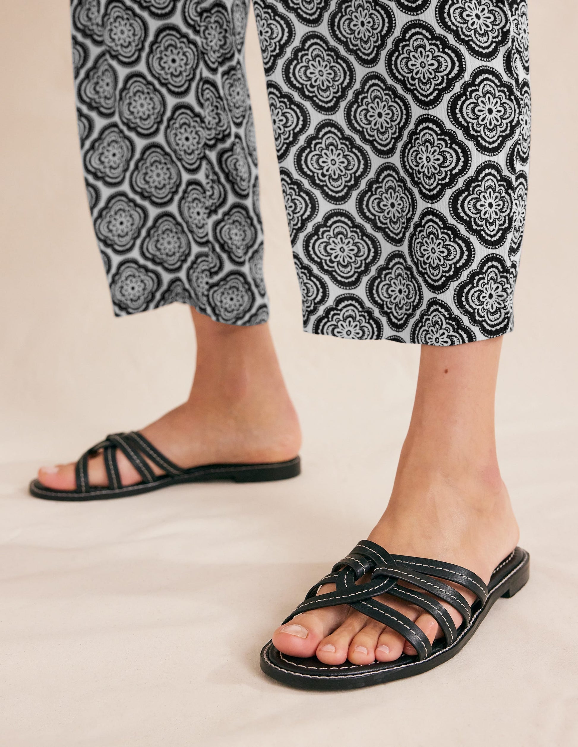 Multi Strap Sliders-Black-1
