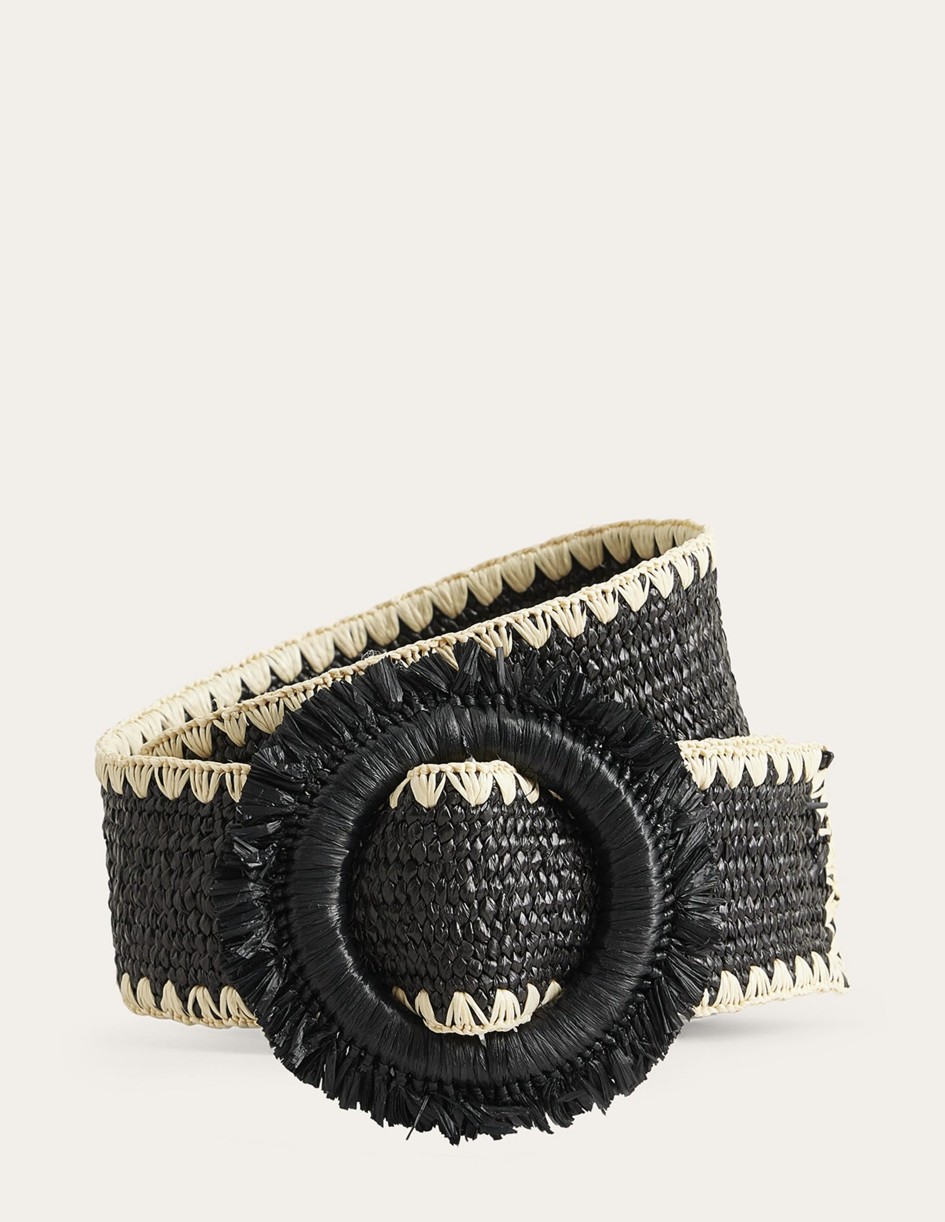 Raffia Belt-Black-2