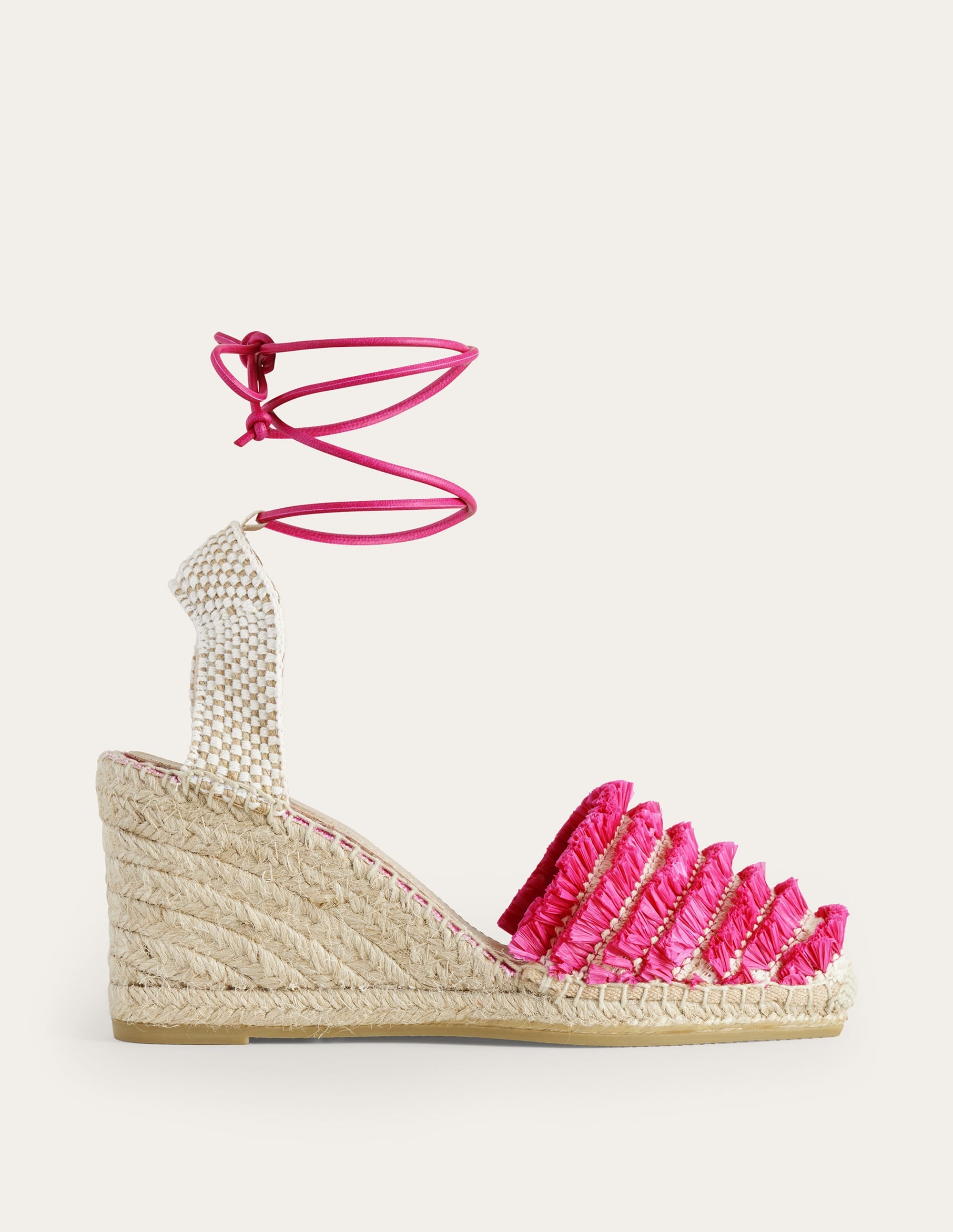 Ankle Tie Wedge Espadrille-Festival Pink - Image 1