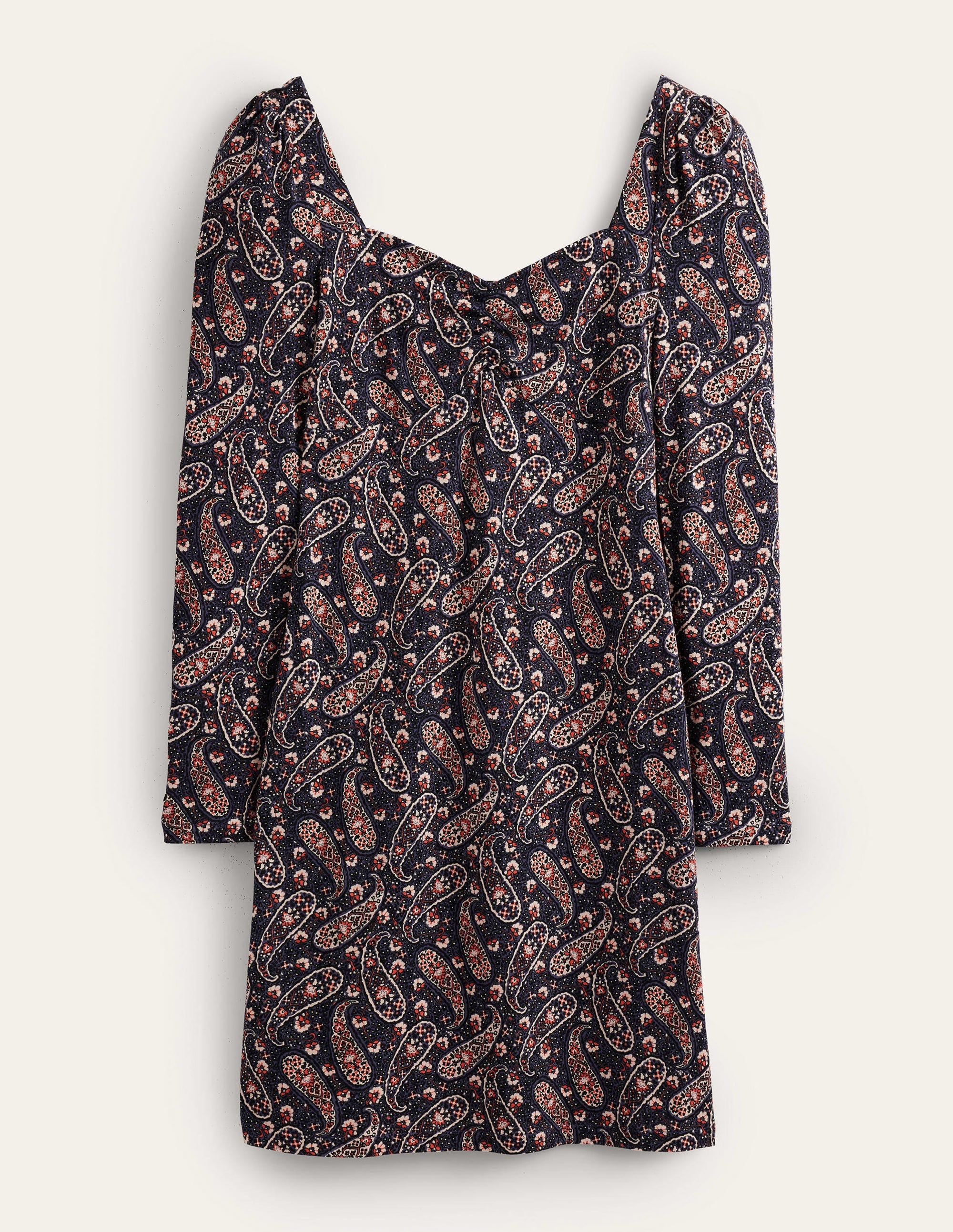 Sweetheart Jersey Mini Dress-Multi, Paisley Blooms - Image 5