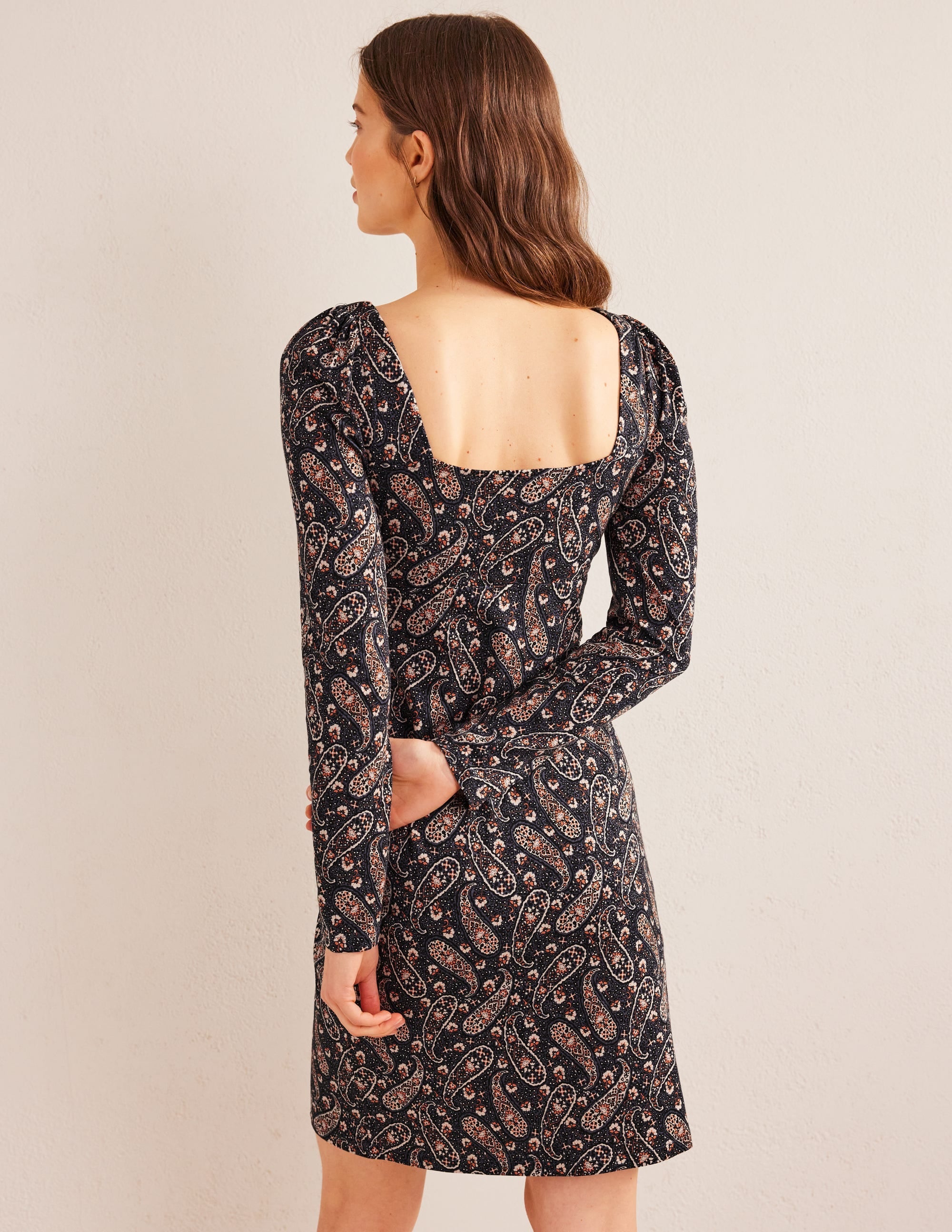 Sweetheart Jersey Mini Dress-Multi, Paisley Blooms - Image 2