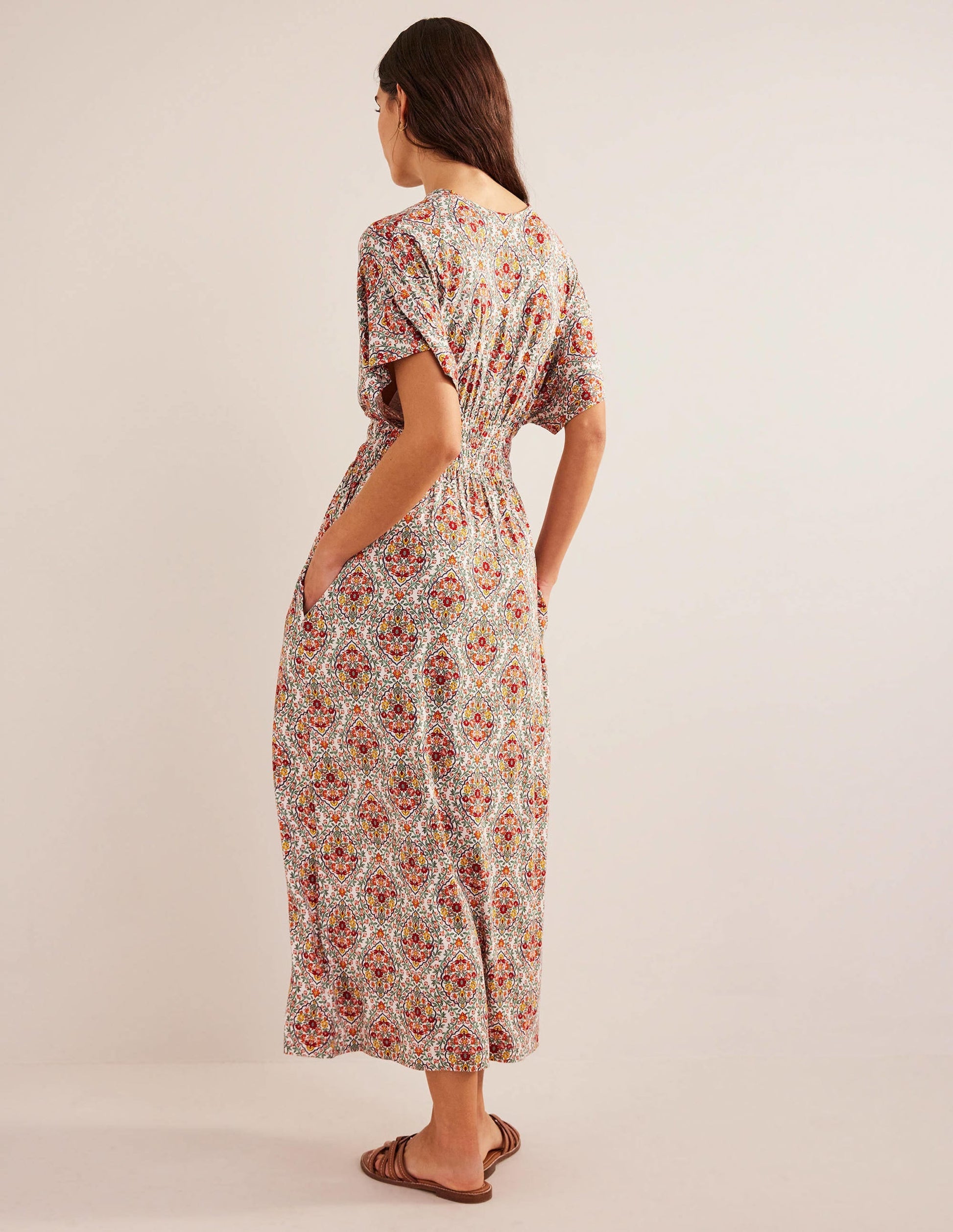 Smock Waist Jersey Maxi Dress-Multi, Vine Terrace-3