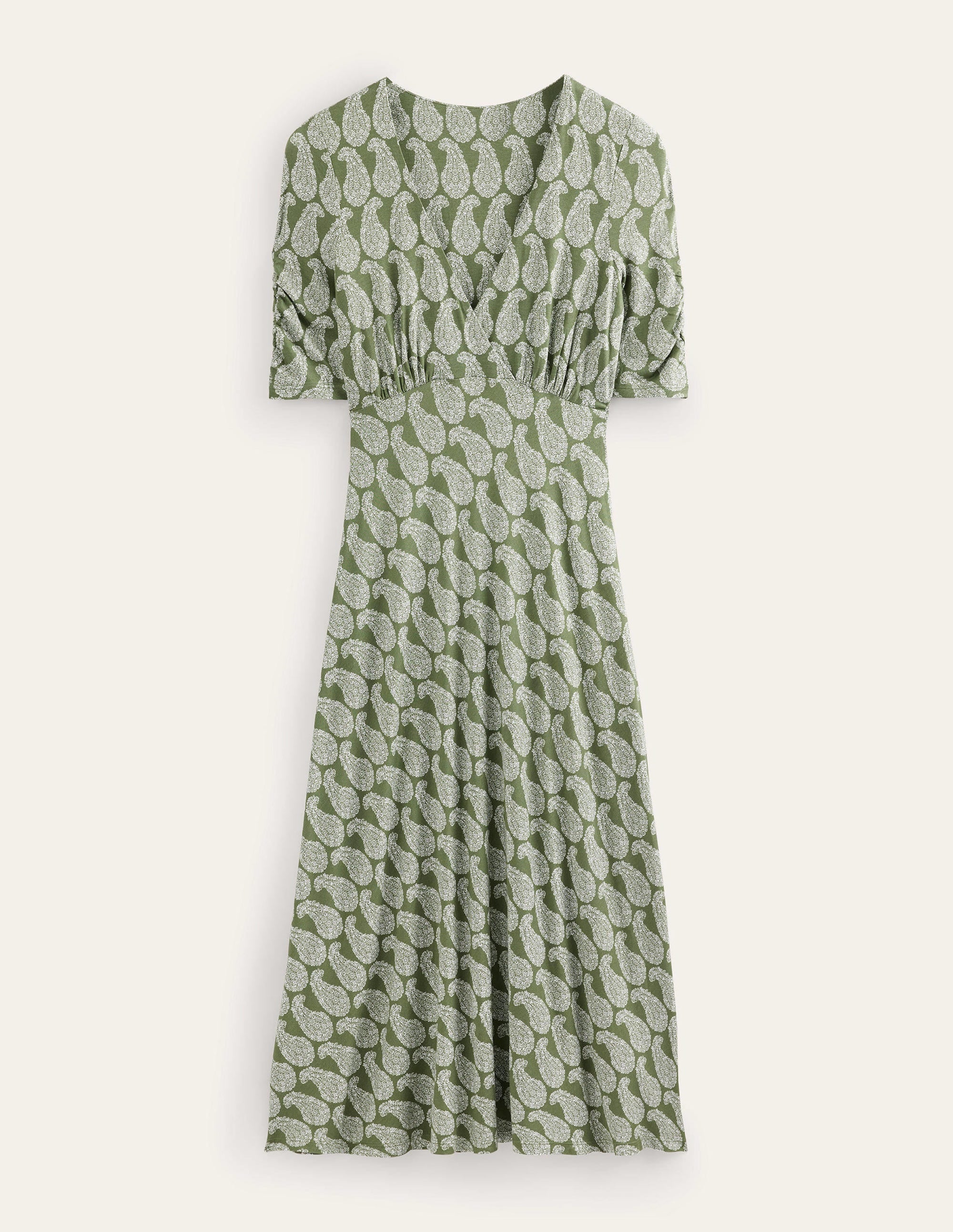 Rebecca Jersey Midi Tea Dress-Spruce, Sweet Paisley - Image 5