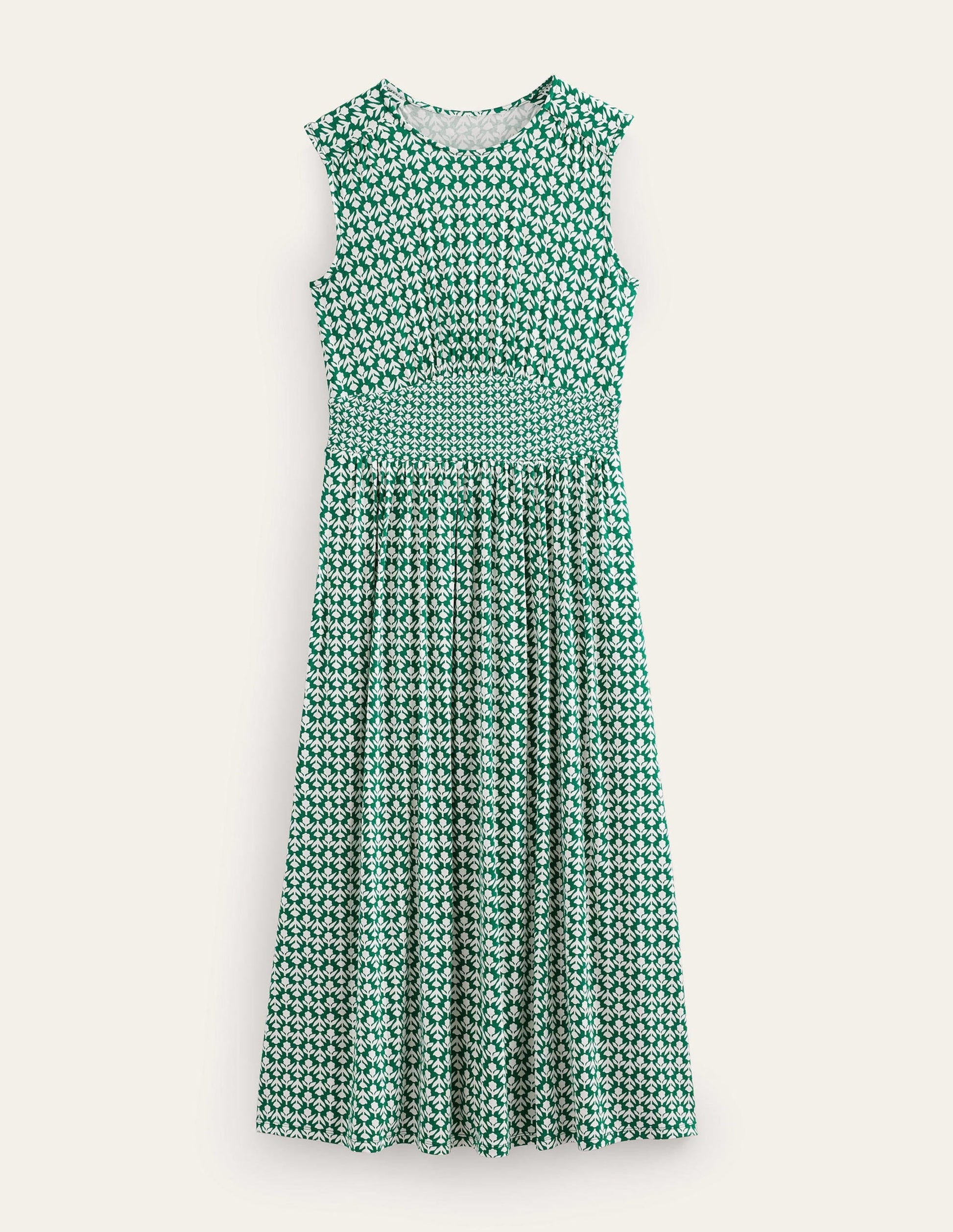 Thea Sleeveless Midi Dress-Bottle Green, Tulip Pop-5