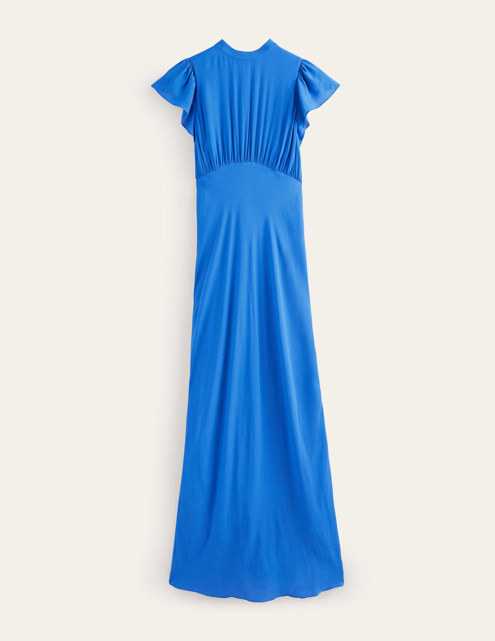 Tie Back Detail Maxi Dress-Cyan-8