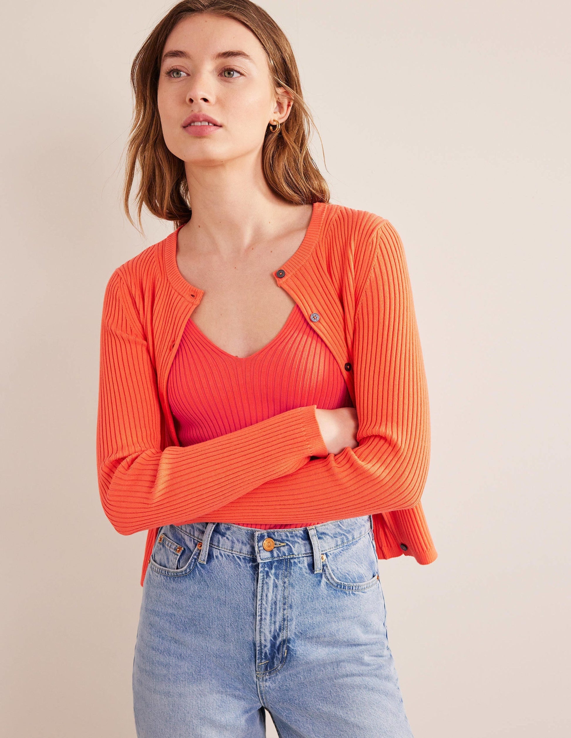 Ribbed Vest Top-Watermelon Punch-4