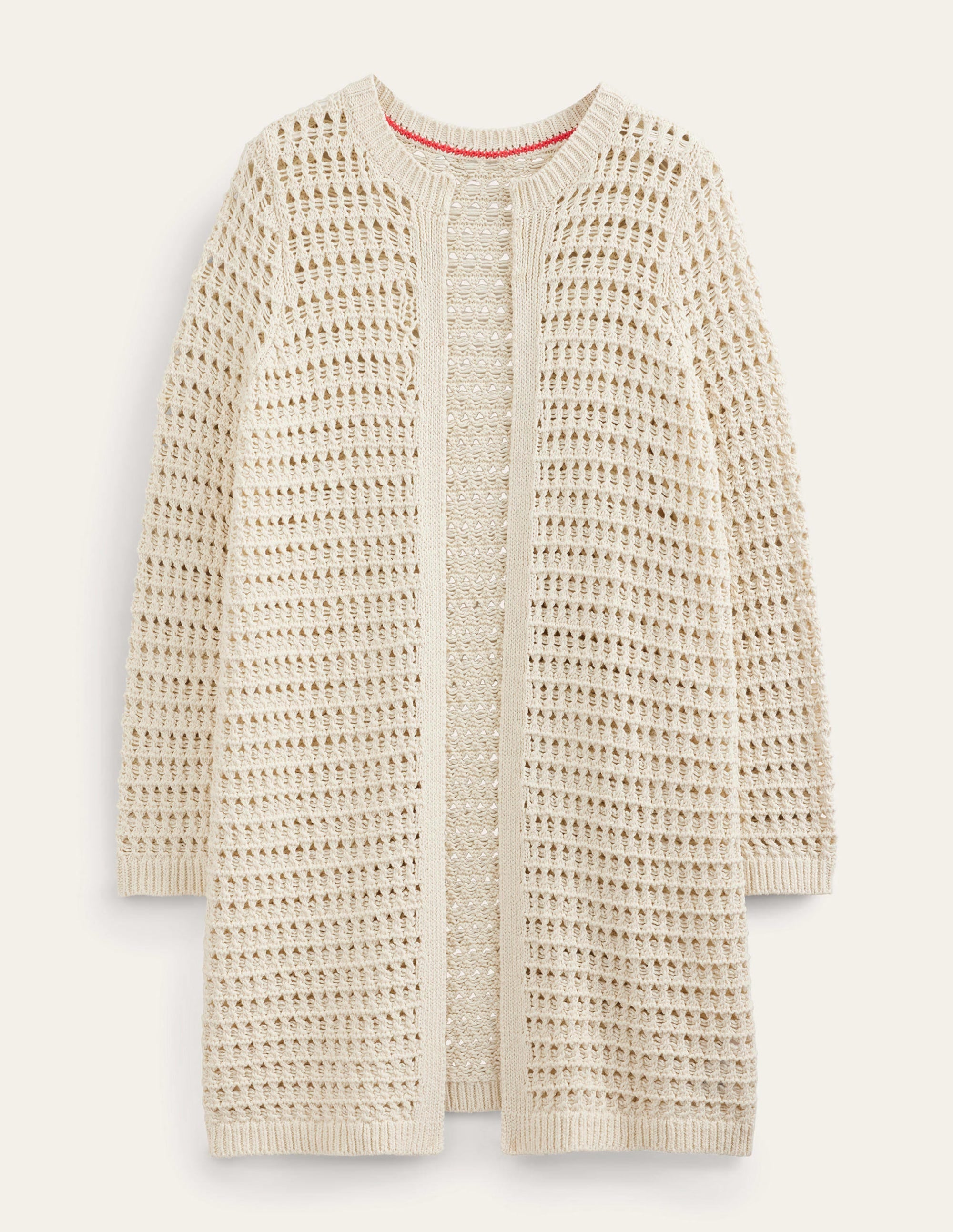 Crochet Coatigan-Warm Ivory - Image 5