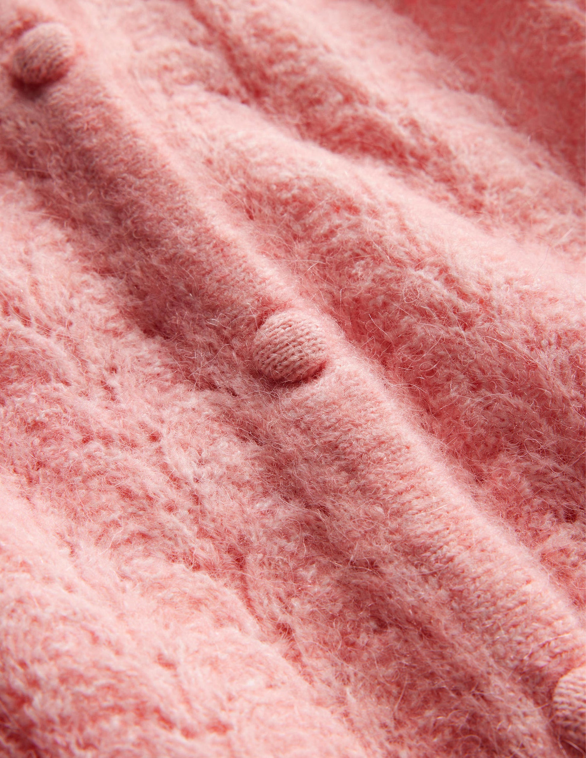 Pointelle Long-Sleeve Cardigan-Dahlia Pink-7