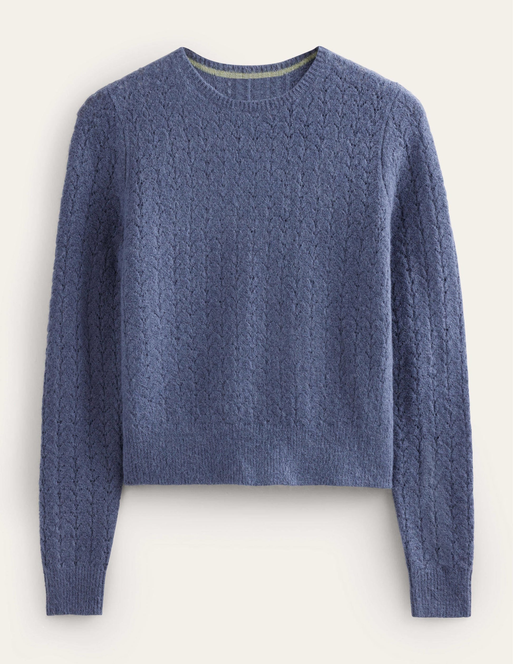 Fluffy Pointelle Jumper-Nightshadow Blue-5