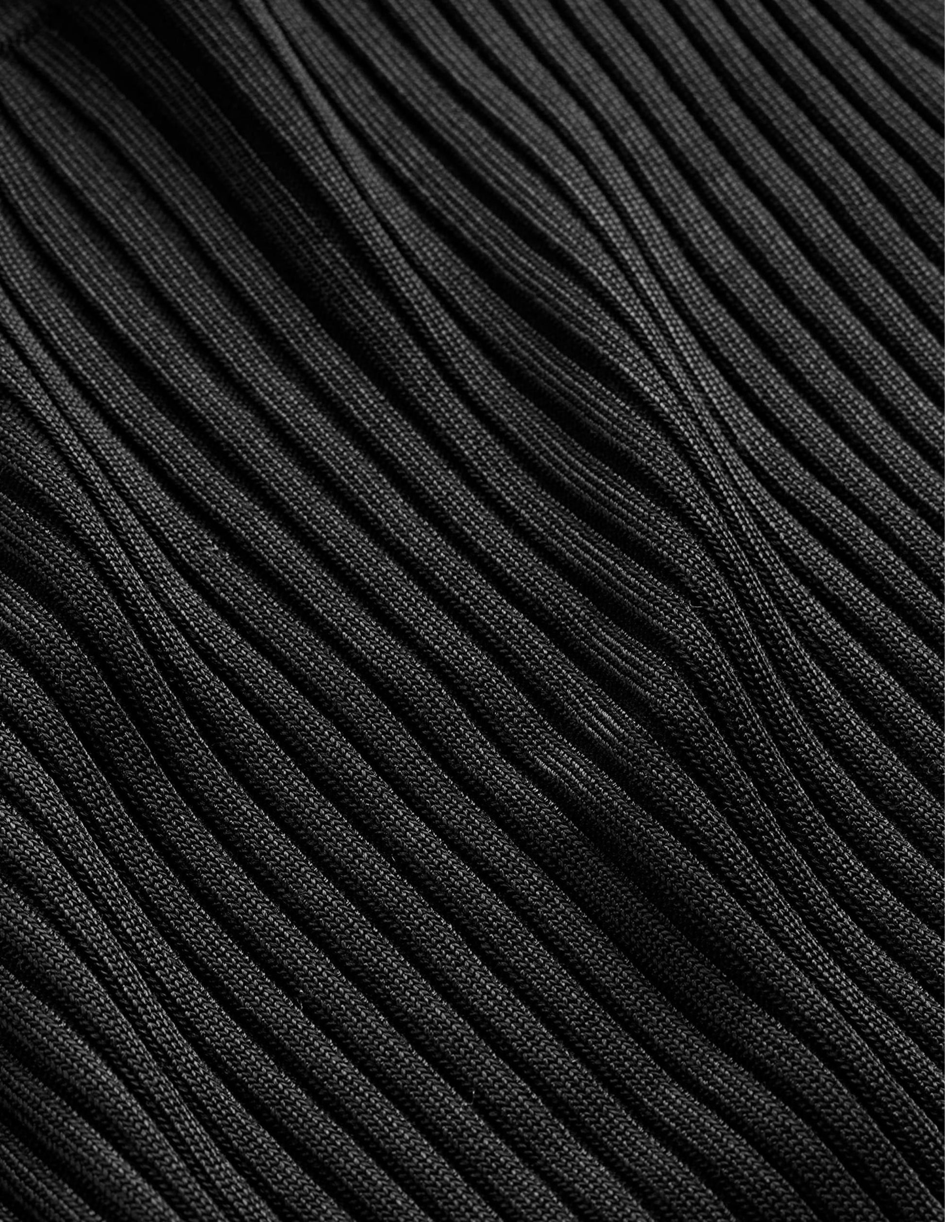 Ribbed Slash Neck Jumper-Black-6