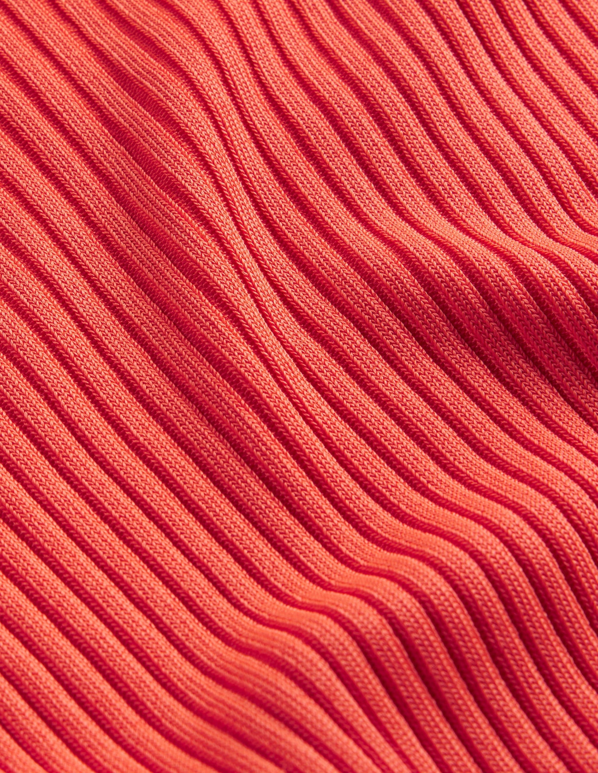 Ribbed Slash Neck Jumper-Vermillion Red-7