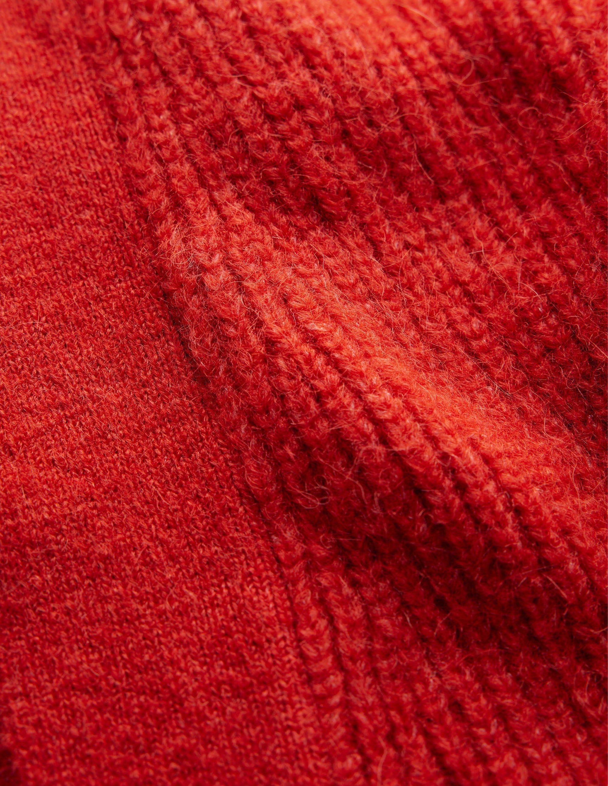 Fluffy Belted Cardigan-Tomato - Image 6
