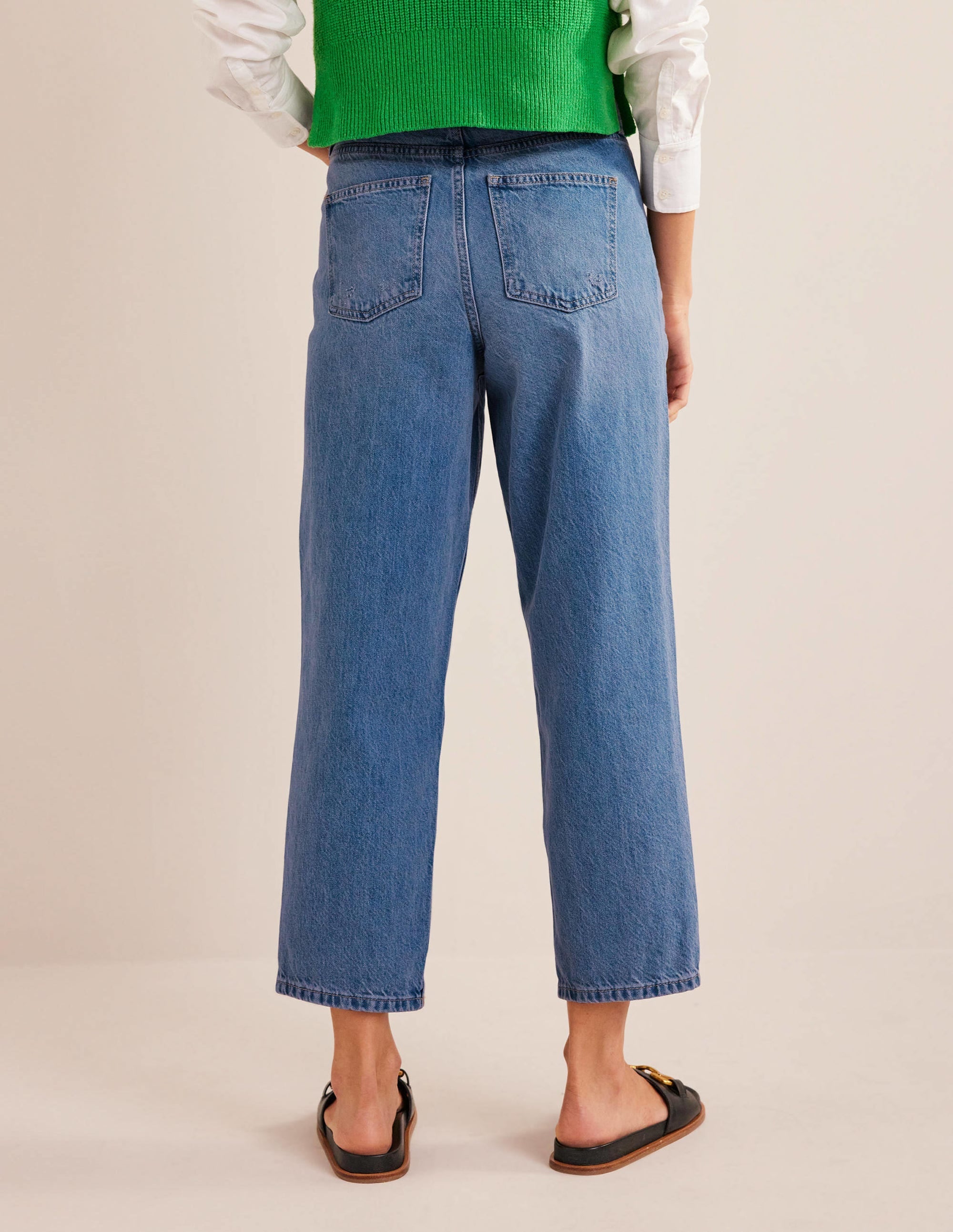 High Rise Tapered Jeans-Light Wash - Image 4