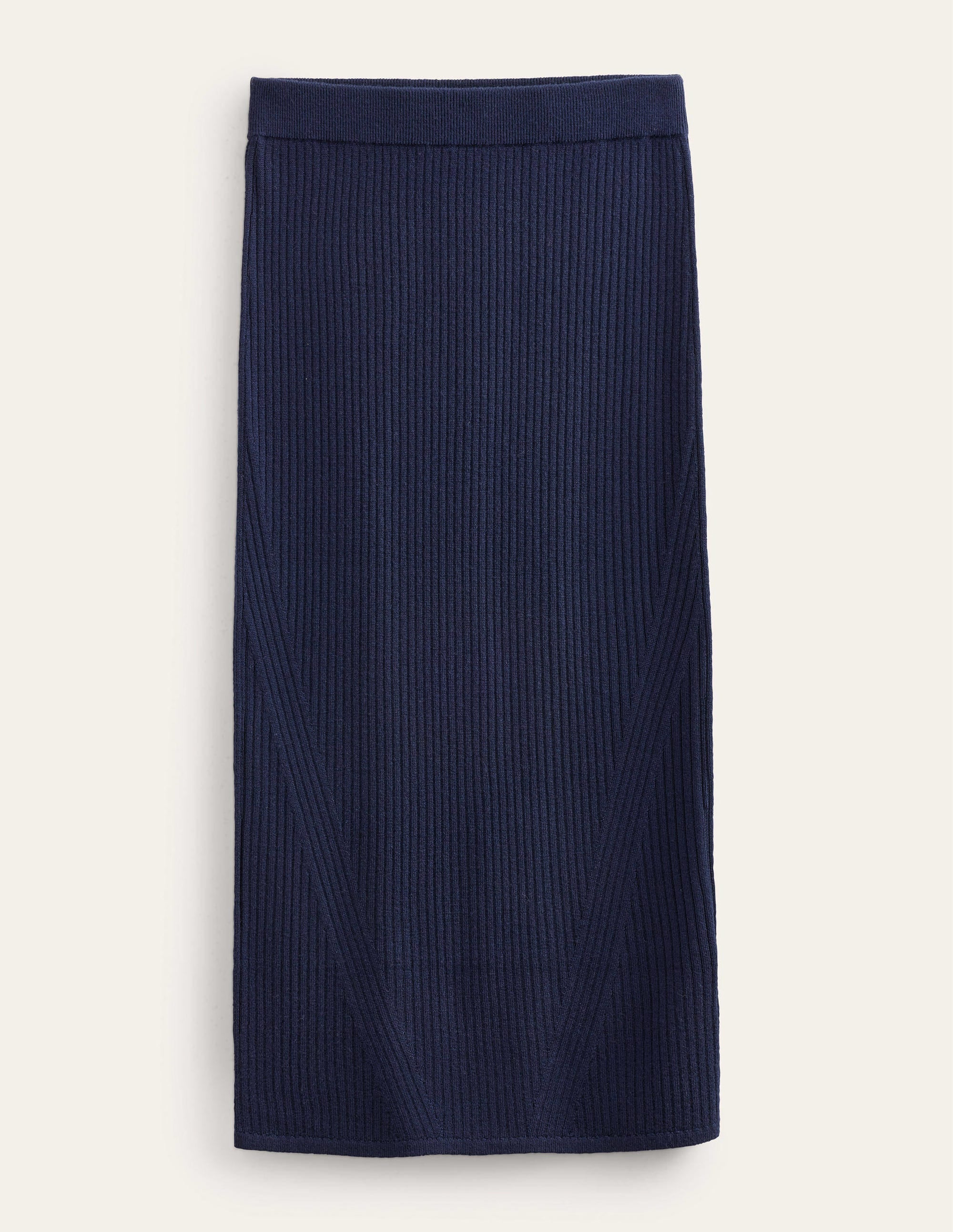 Merino Knit Midi Skirt-Navy - Image 5