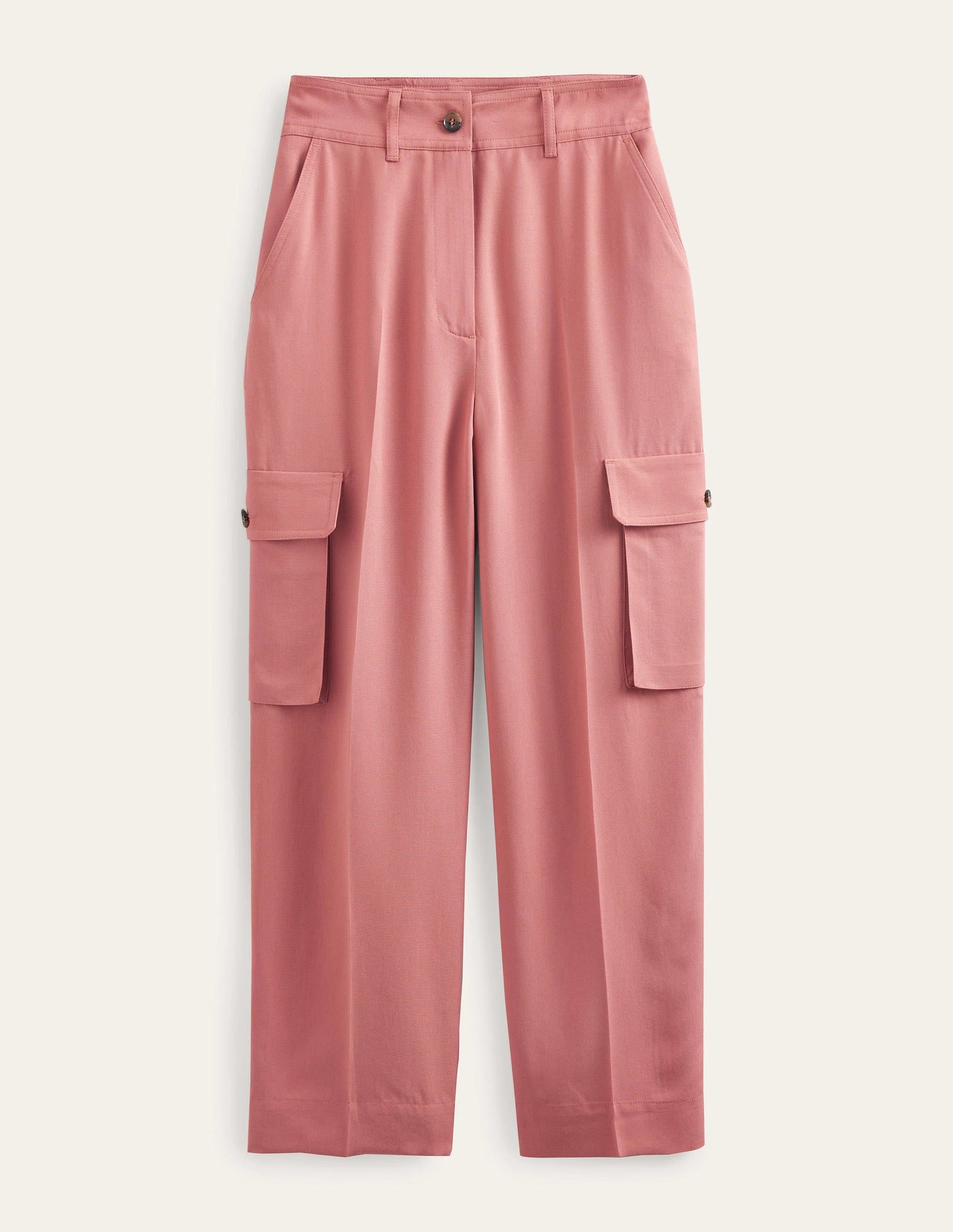 Tencel Cargo Trousers-Dusty Rose-6