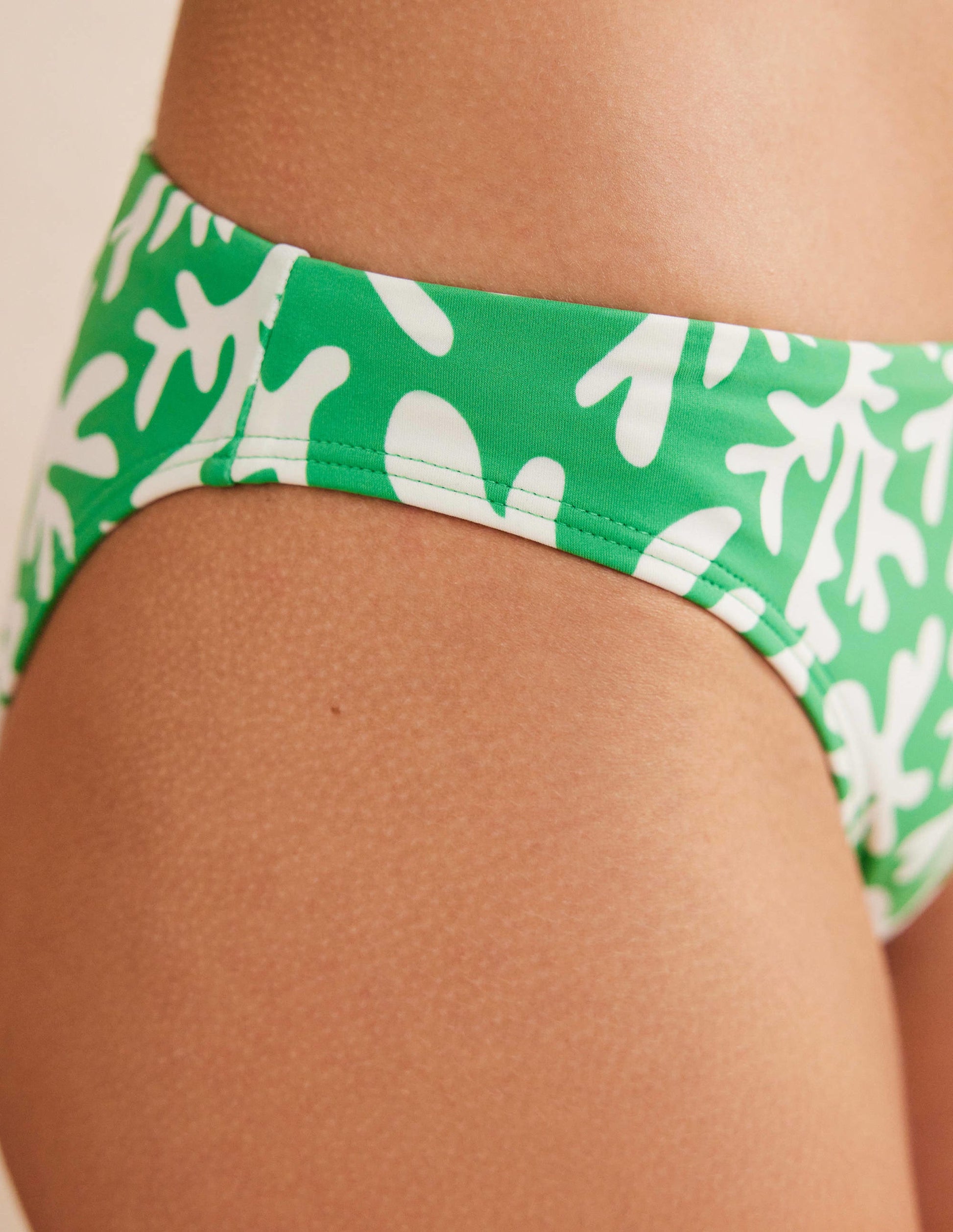 Classic Bikini Bottoms-Green, Abstract Foliage-2