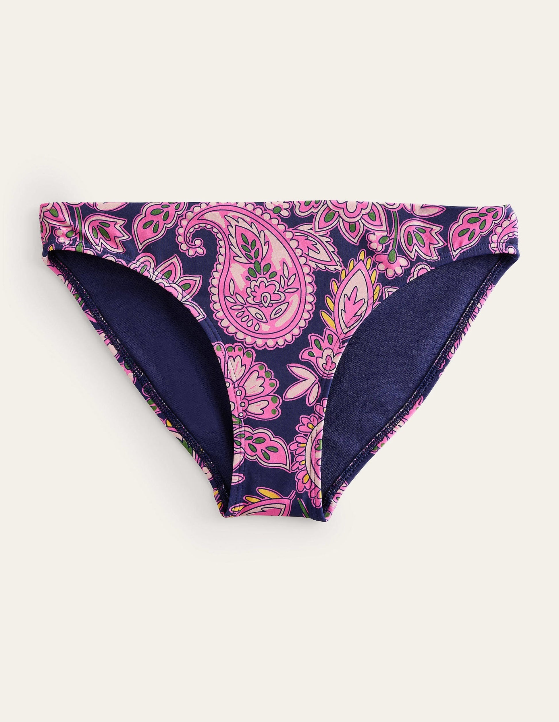 Classic Bikini Bottoms-Navy, Paisley Terrace-5