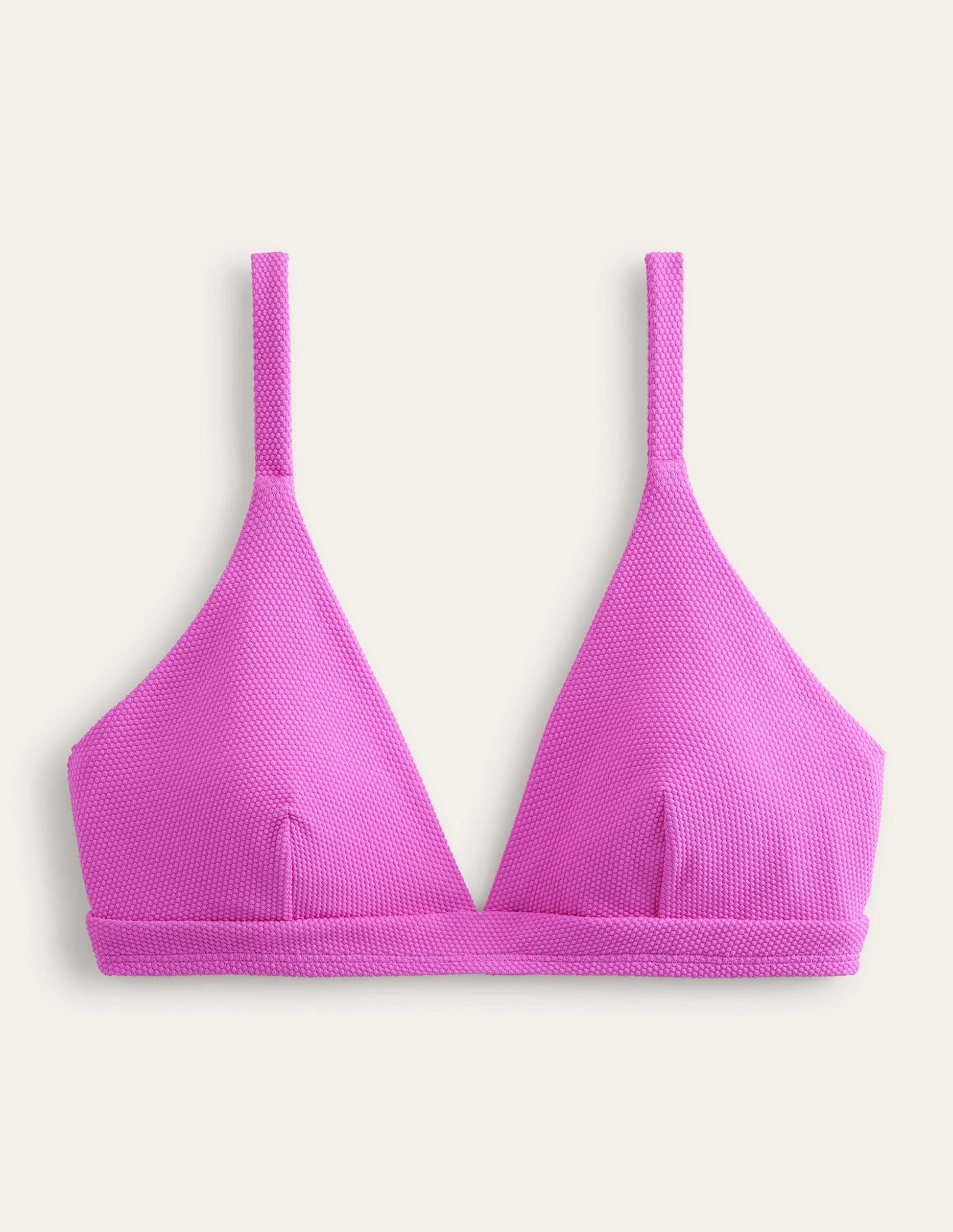 Arezzo V-neck Bikini Top-Amazing Pink Texture-8