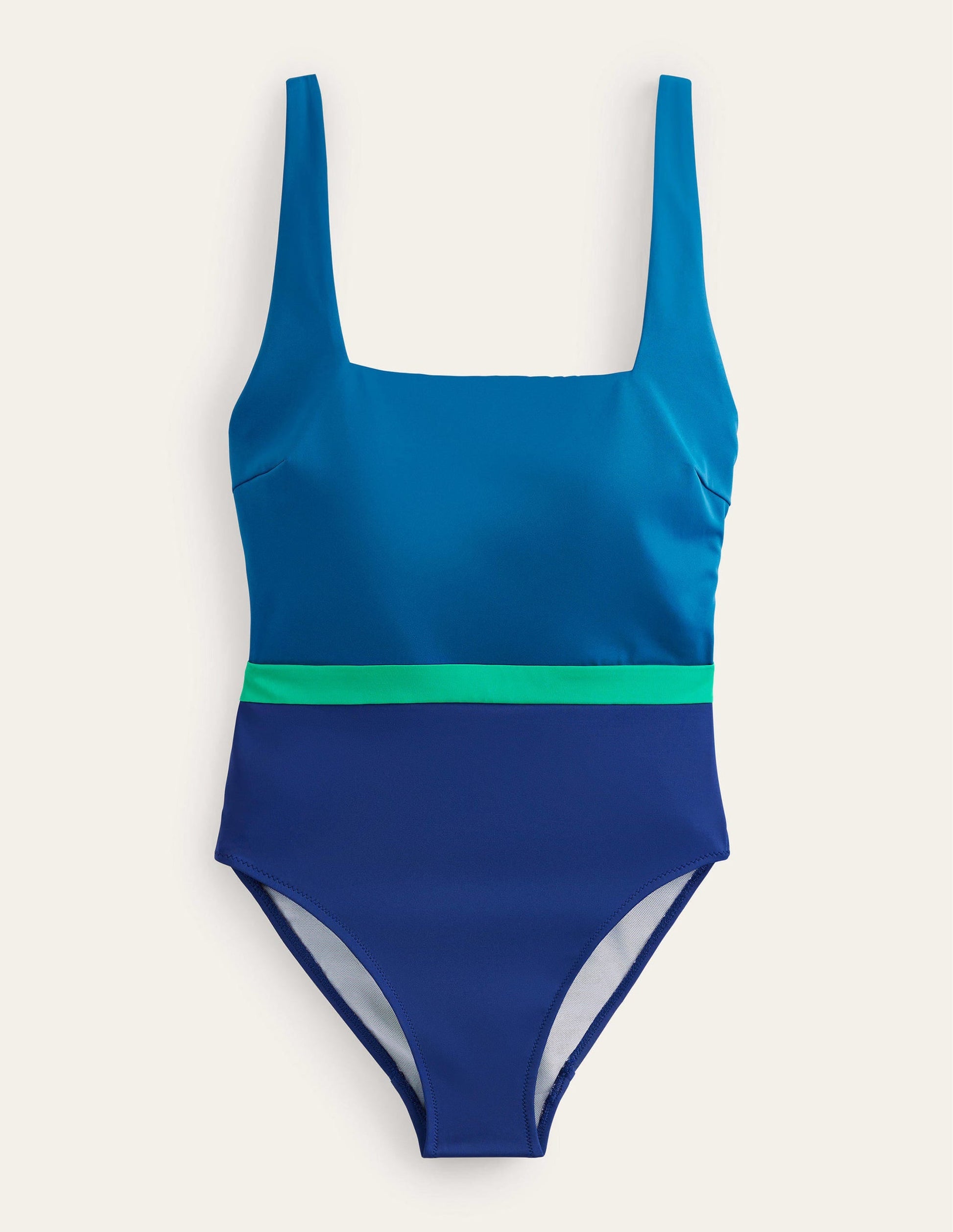 Square Neck Swimsuit-Oceanside Colourblock-5
