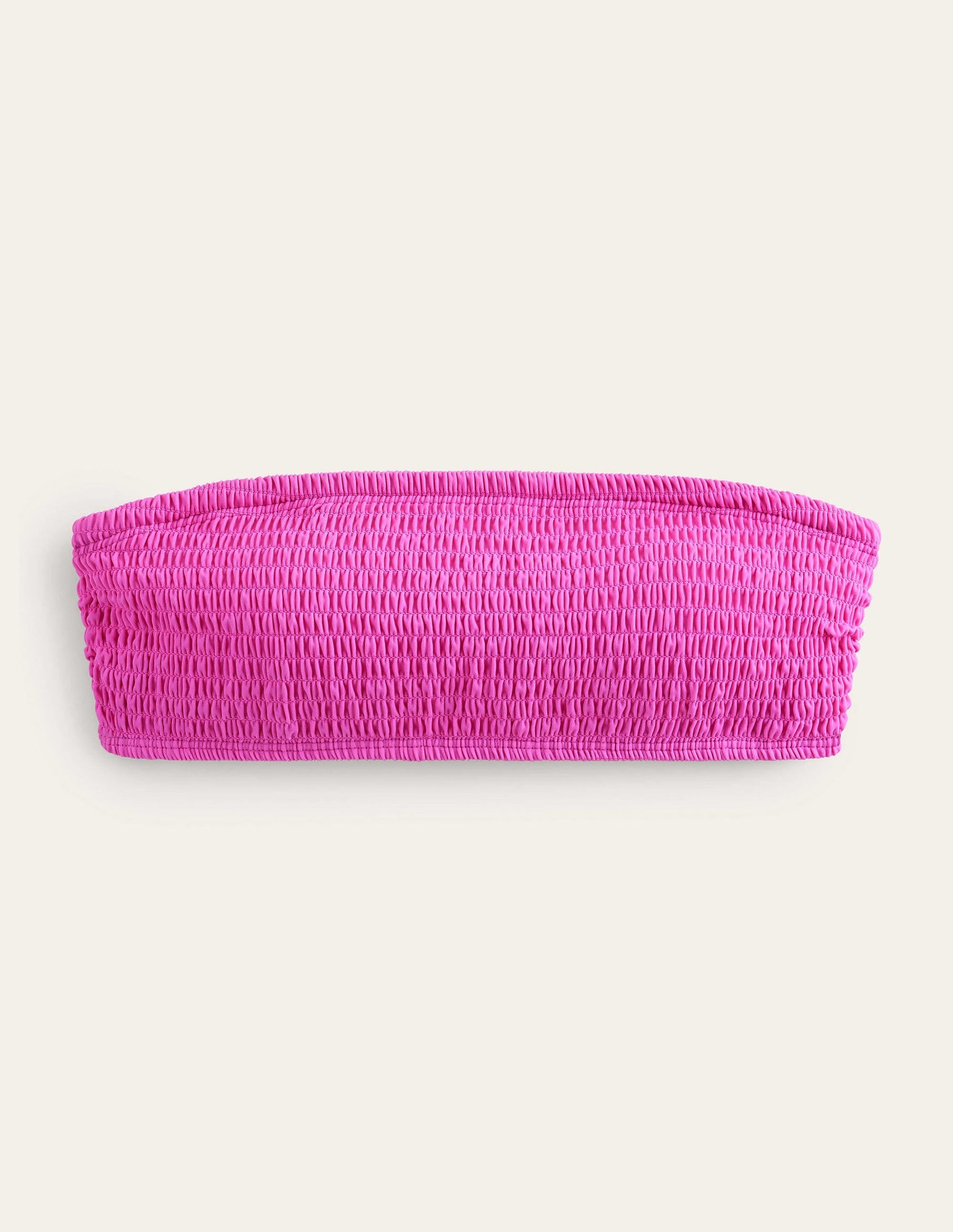 Milos Smocked  Bikini Top-Amazing Pink-5