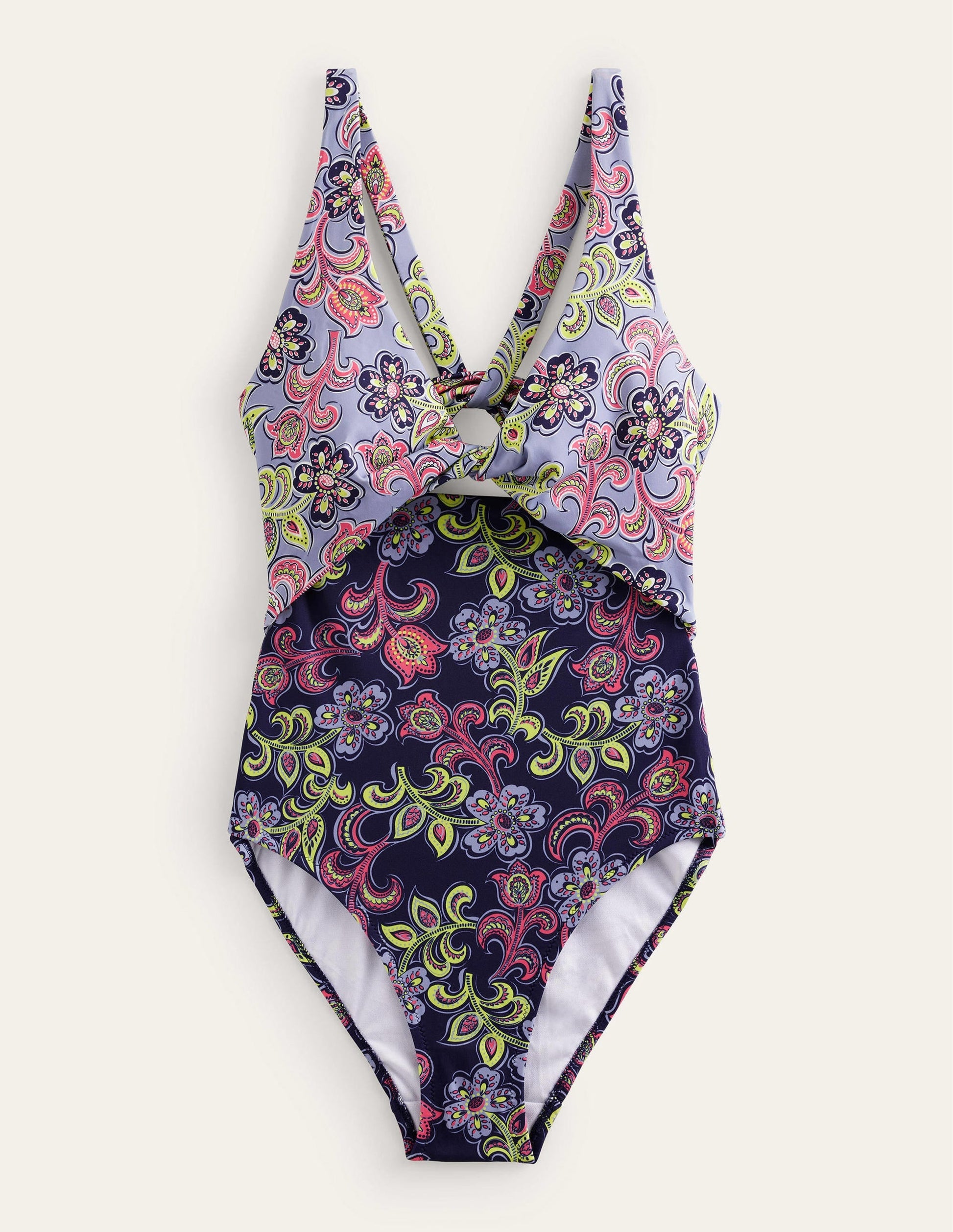 Twist Detail Swimsuit-French Navy, Botanic Tavern-7