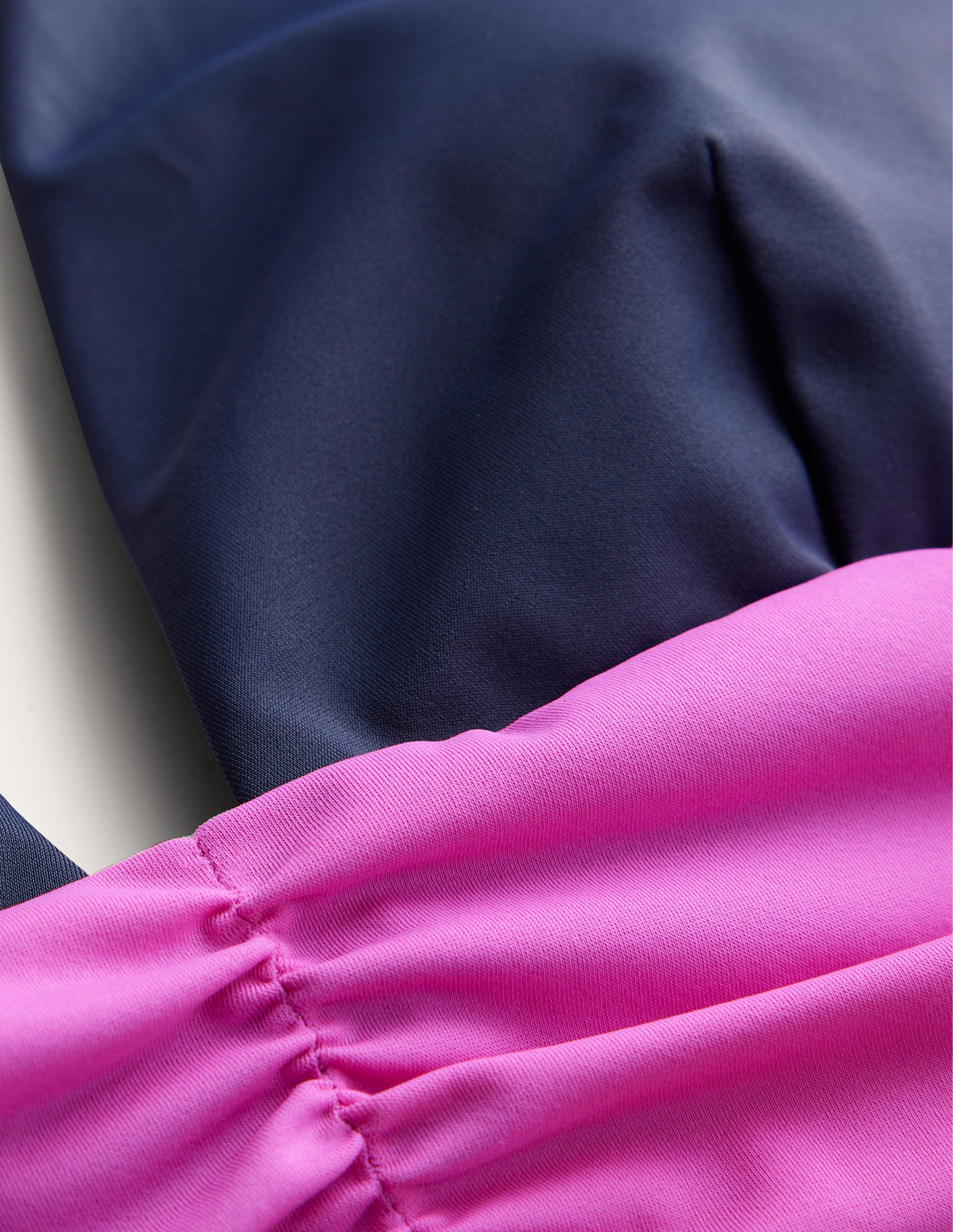 Bow Detail Halter Bikini Top-Midnight, Pink Colourblock - Image 6