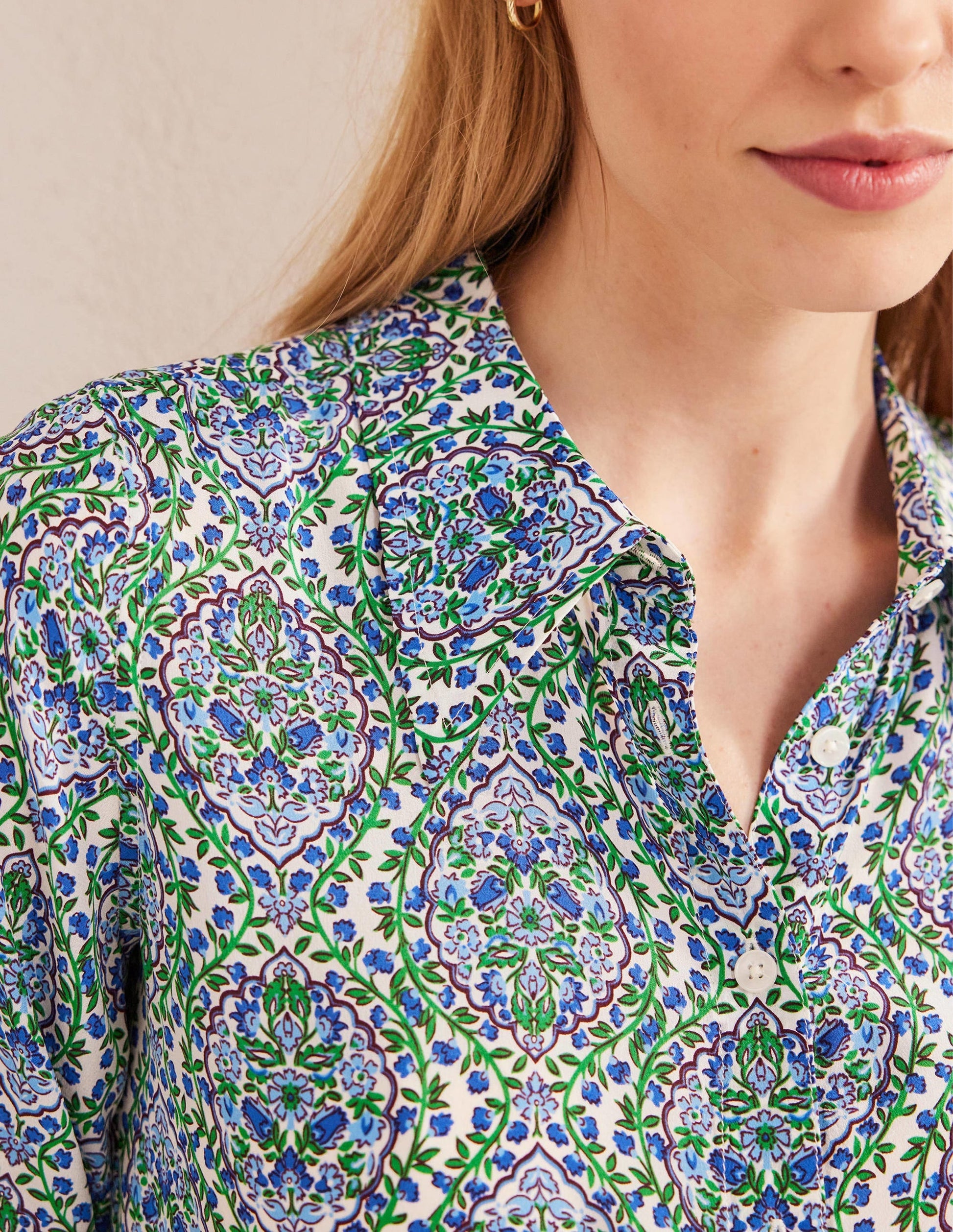 Silk Shirt-Linseed, Vine Terrace-2
