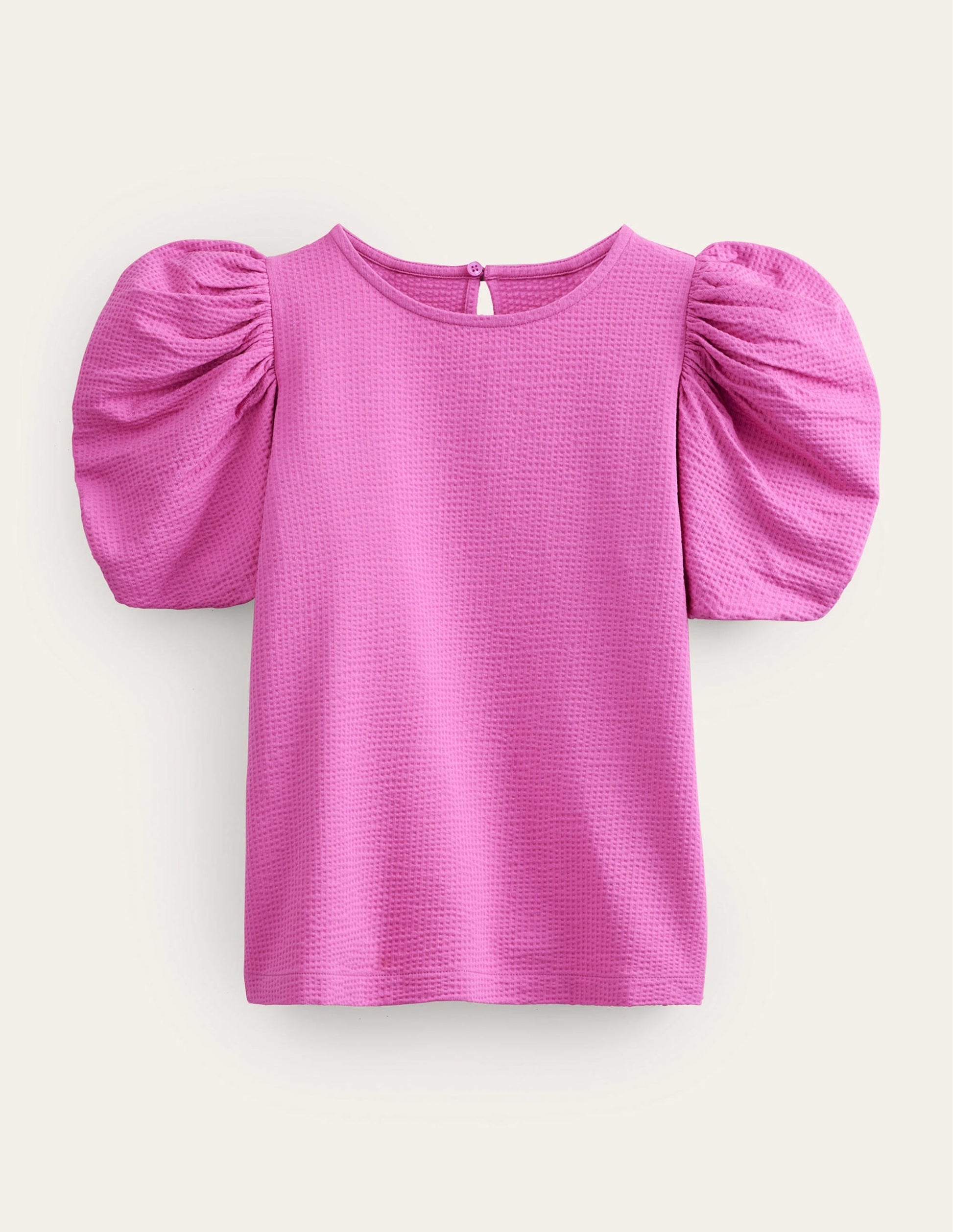 Puff Sleeve Jersey Top-Rose Violet-5