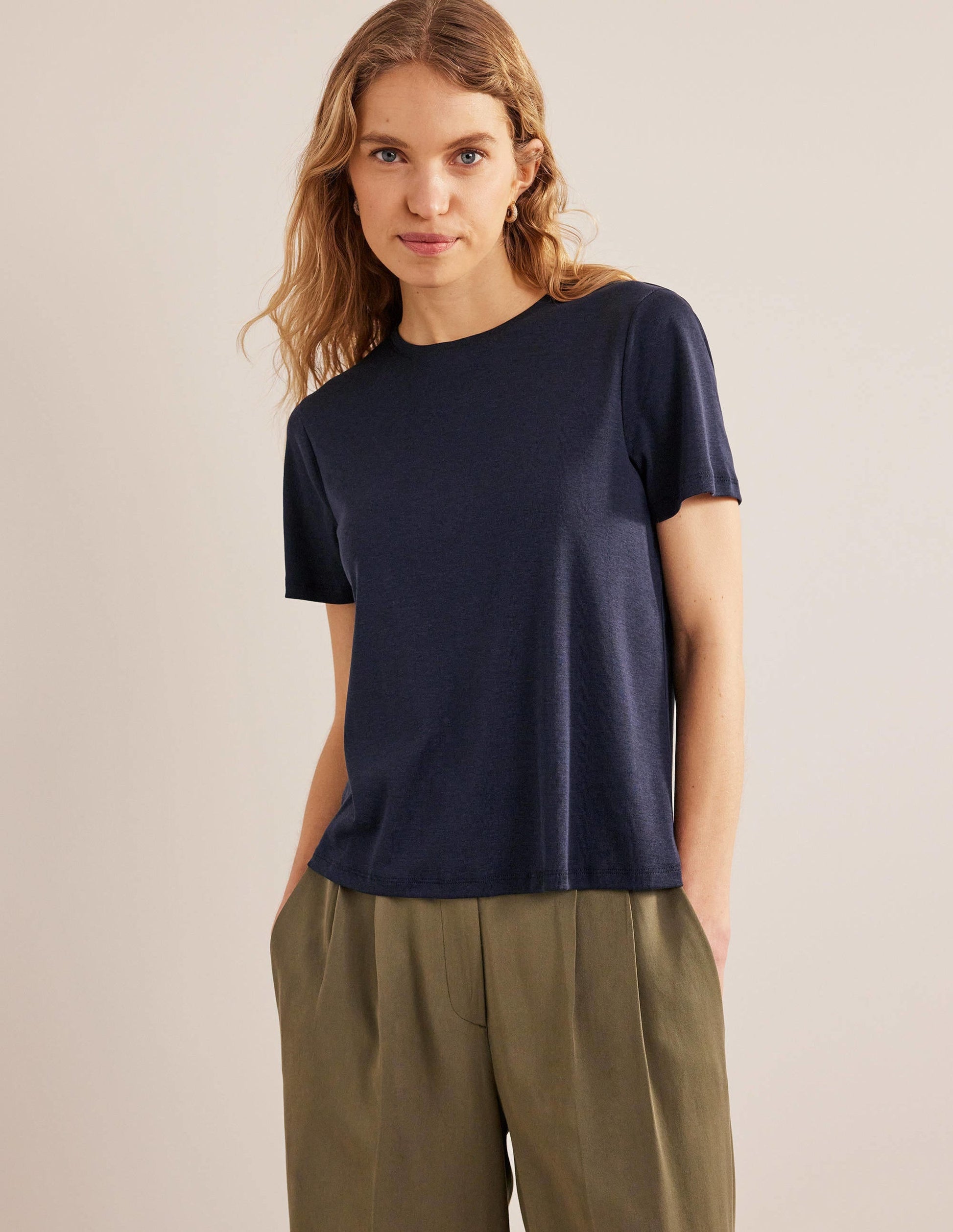 Soft Touch T-Shirt-Navy-1
