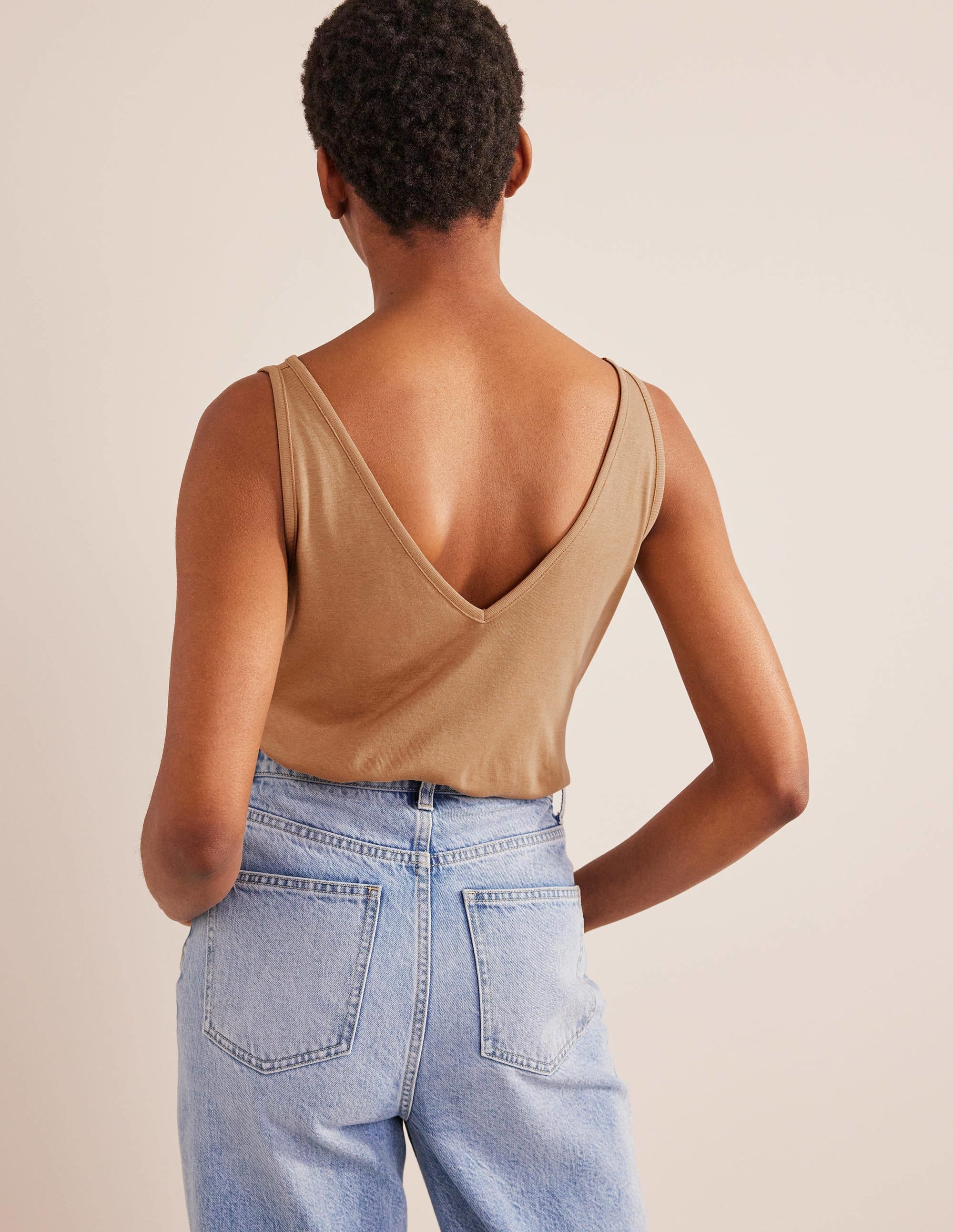 Soft Touch Vest-Camel - Image 3