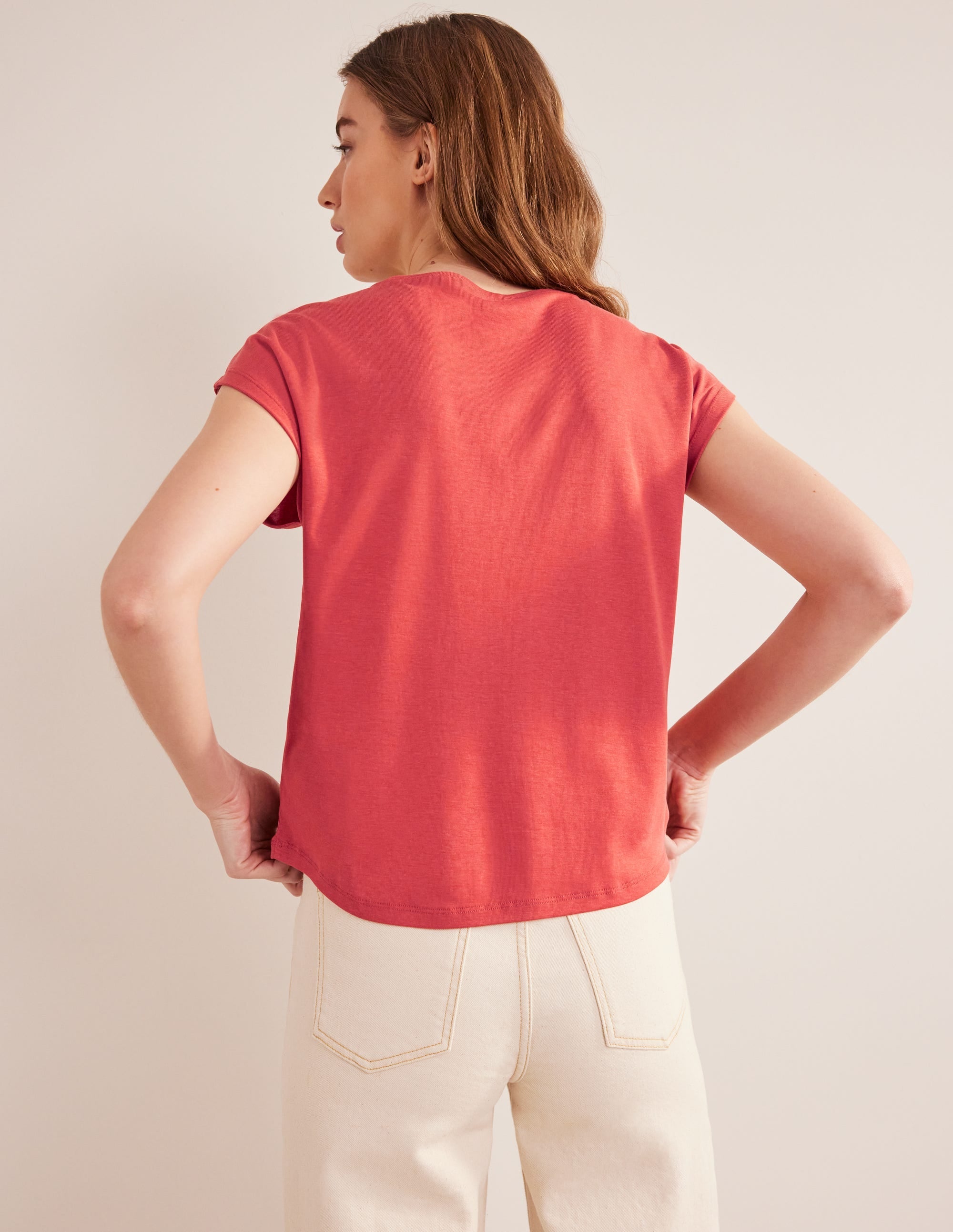 Soft Touch Sleeveless Top-Tomato - Image 3