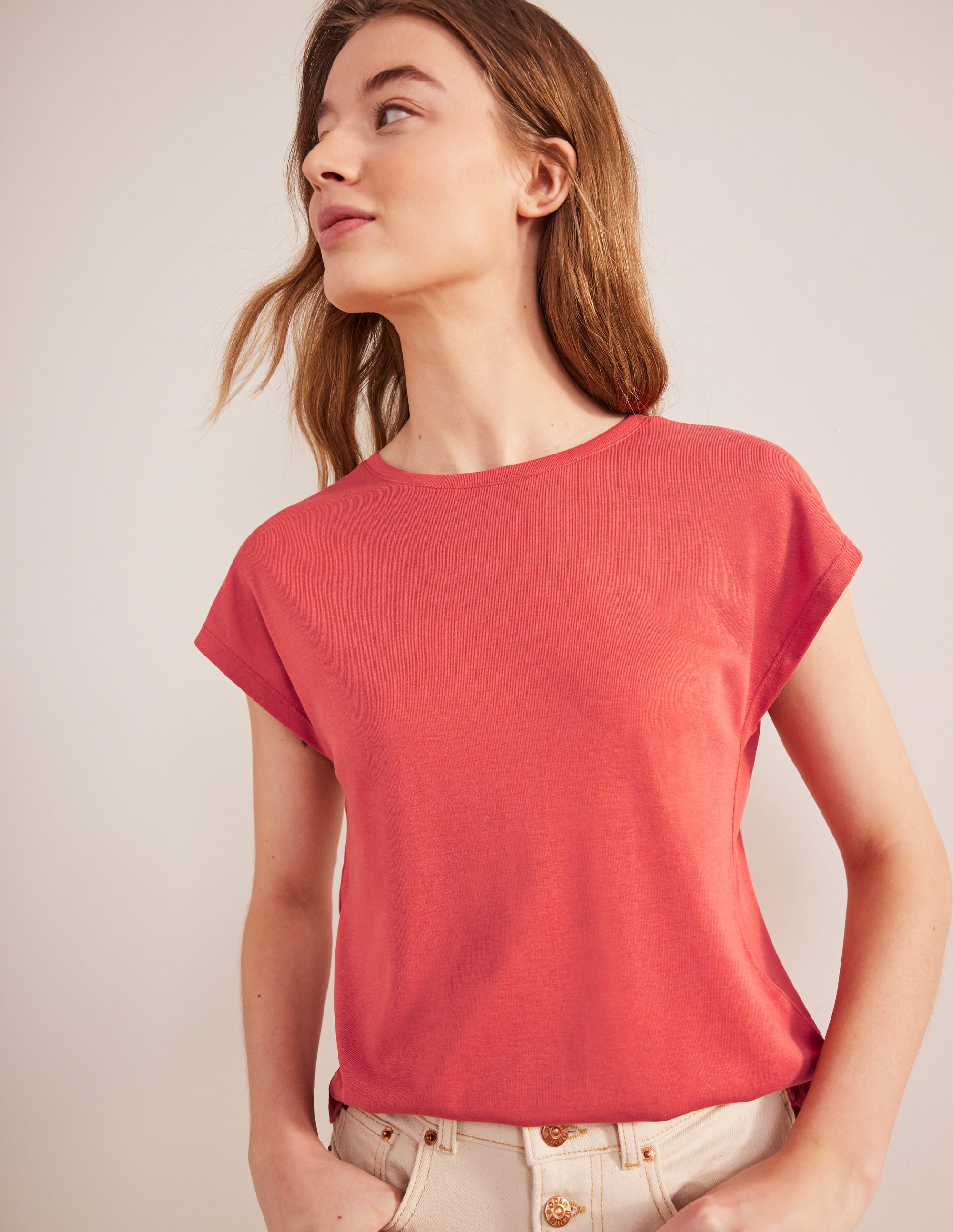 Soft Touch Sleeveless Top-Tomato - Image 4